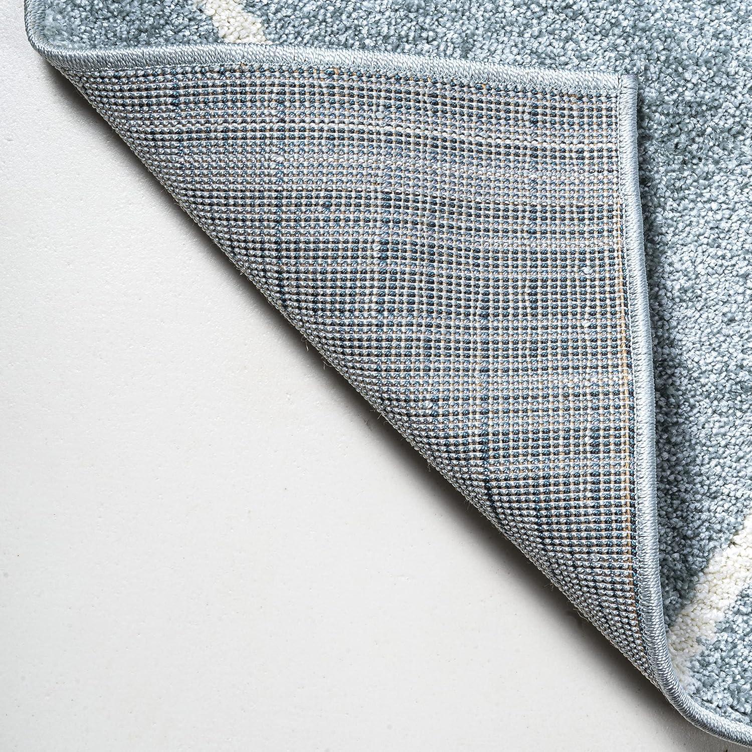 image:imageJONATHAN Y Cole Diamond Trellis Light BlueWhite Runner Rug 2x8 ModernContemporaryGeometricCasual EasyCleaning for Living RoomBedroomKitchenPet FriendlyNonShedding SEU102C28Light BlueWhite