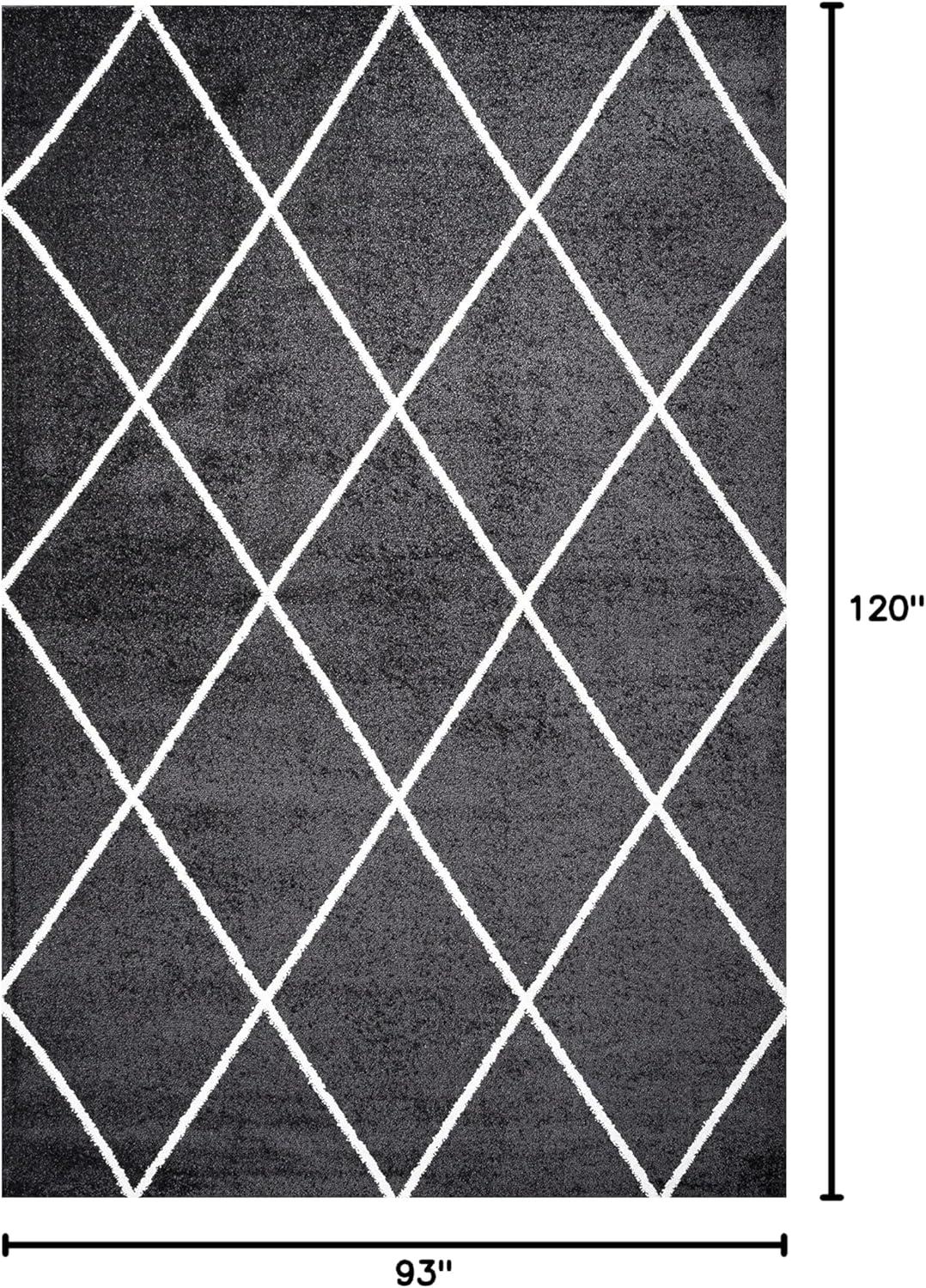 image:imageJONATHAN Y Cole Diamond Trellis Light BlueWhite Runner Rug 2x8 ModernContemporaryGeometricCasual EasyCleaning for Living RoomBedroomKitchenPet FriendlyNonShedding SEU102C28BlackWhite