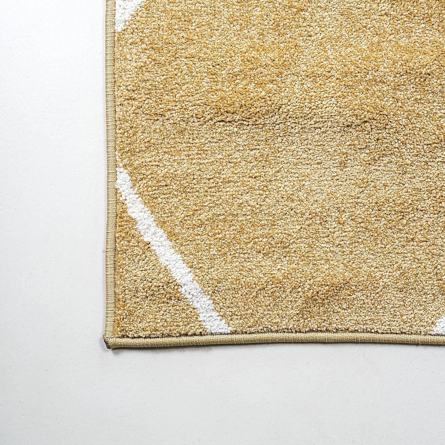 image:imageJONATHAN Y Cole Diamond Trellis Light BlueWhite Runner Rug 2x8 ModernContemporaryGeometricCasual EasyCleaning for Living RoomBedroomKitchenPet FriendlyNonShedding SEU102C28GoldWhite