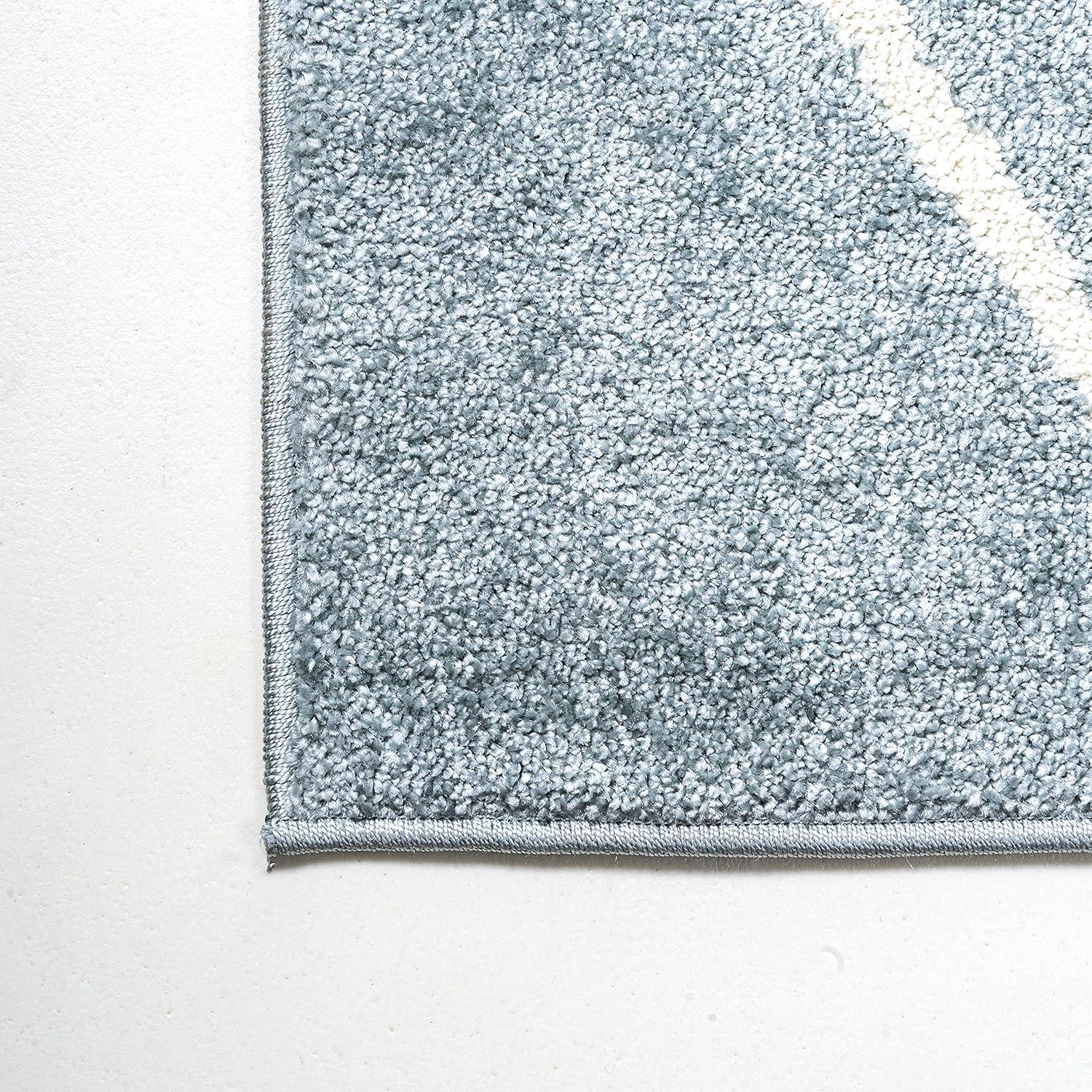 image:imageJONATHAN Y Cole Diamond Trellis Light BlueWhite Runner Rug 2x8 ModernContemporaryGeometricCasual EasyCleaning for Living RoomBedroomKitchenPet FriendlyNonShedding SEU102C28Light BlueWhite