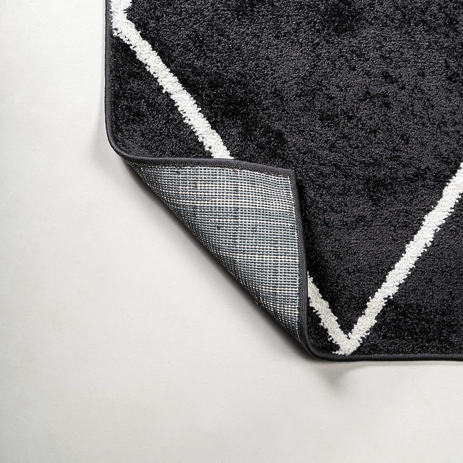 image:imageJONATHAN Y Cole Diamond Trellis Light BlueWhite Runner Rug 2x8 ModernContemporaryGeometricCasual EasyCleaning for Living RoomBedroomKitchenPet FriendlyNonShedding SEU102C28BlackWhite
