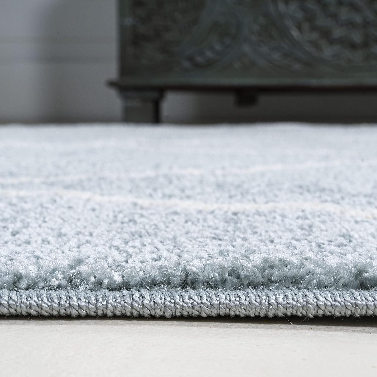 image:imageJONATHAN Y Cole Diamond Trellis Light BlueWhite Runner Rug 2x8 ModernContemporaryGeometricCasual EasyCleaning for Living RoomBedroomKitchenPet FriendlyNonShedding SEU102C28Light BlueWhite