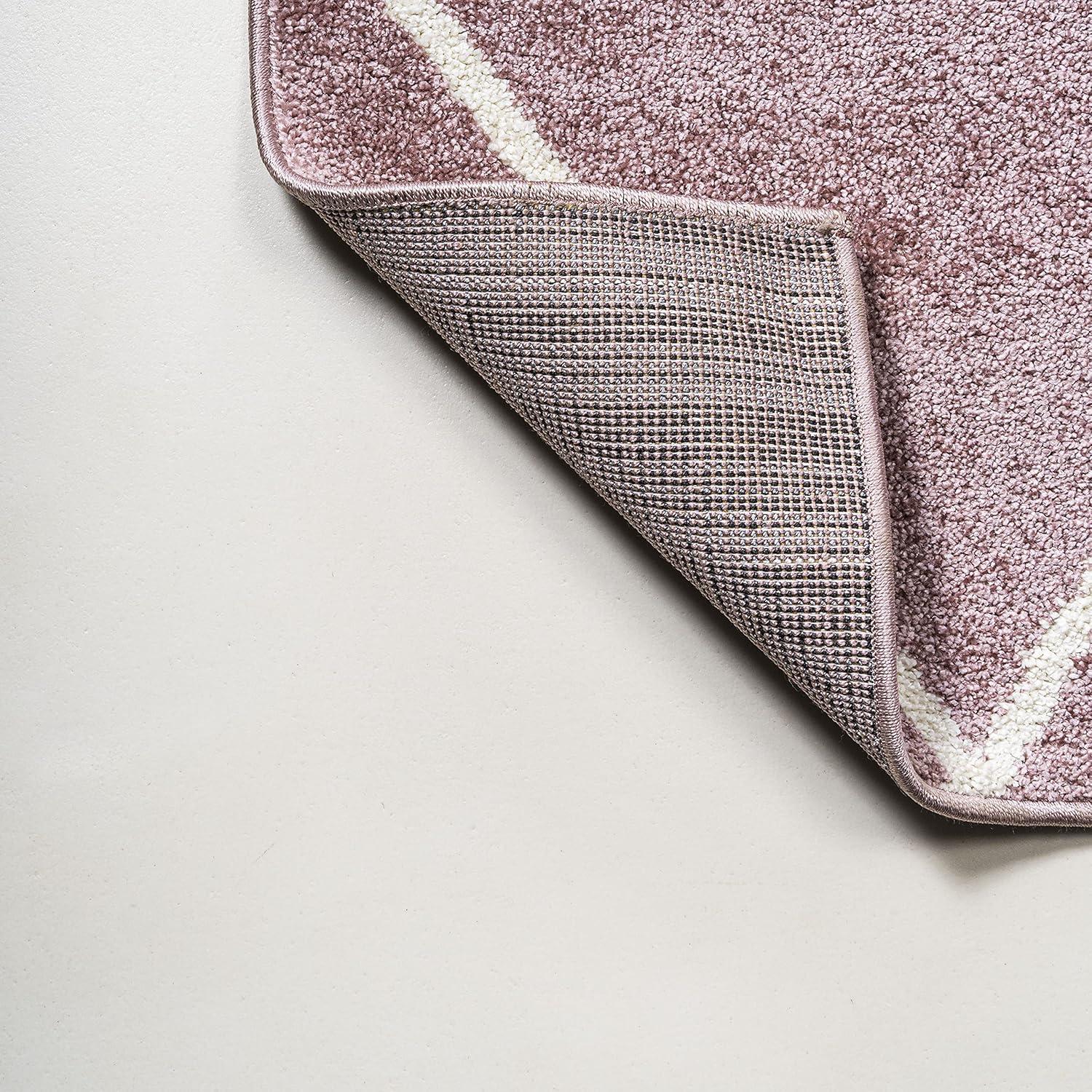 image:imageJONATHAN Y Cole Diamond Trellis Light BlueWhite Runner Rug 2x8 ModernContemporaryGeometricCasual EasyCleaning for Living RoomBedroomKitchenPet FriendlyNonShedding SEU102C28RoseWhite