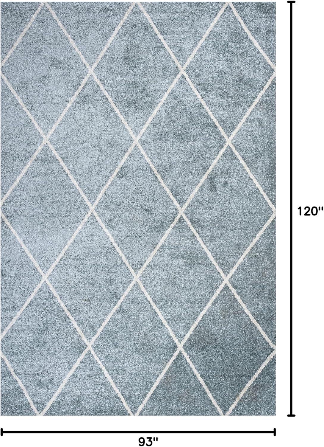 image:imageJONATHAN Y Cole Diamond Trellis Light BlueWhite Runner Rug 2x8 ModernContemporaryGeometricCasual EasyCleaning for Living RoomBedroomKitchenPet FriendlyNonShedding SEU102C28Light BlueWhite
