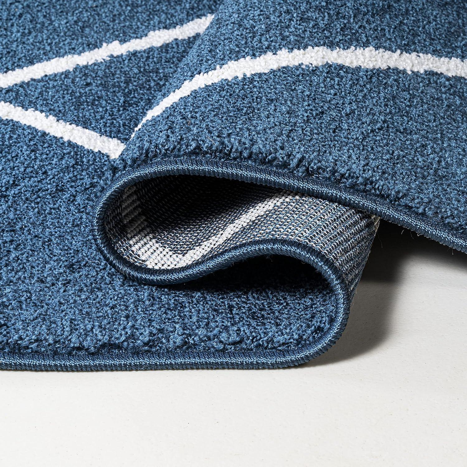 image:imageJONATHAN Y Cole Diamond Trellis Light BlueWhite Runner Rug 2x8 ModernContemporaryGeometricCasual EasyCleaning for Living RoomBedroomKitchenPet FriendlyNonShedding SEU102C28NavyWhite