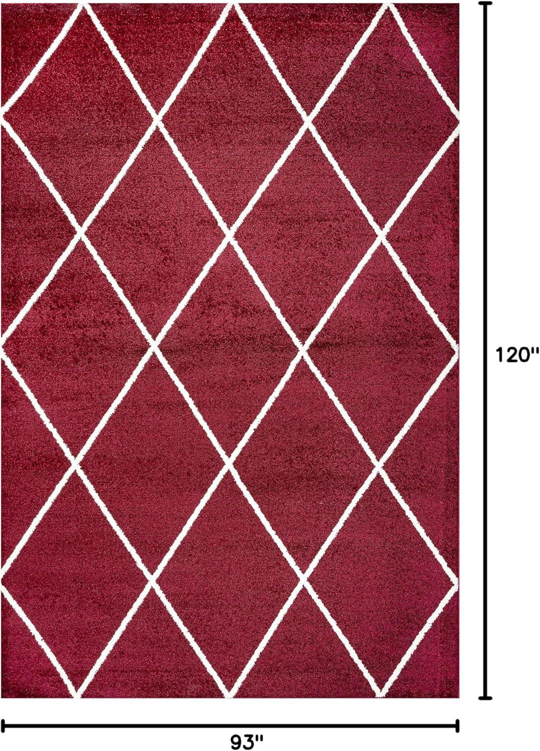 image:imageJONATHAN Y Cole Diamond Trellis Light BlueWhite Runner Rug 2x8 ModernContemporaryGeometricCasual EasyCleaning for Living RoomBedroomKitchenPet FriendlyNonShedding SEU102C28RedWhite
