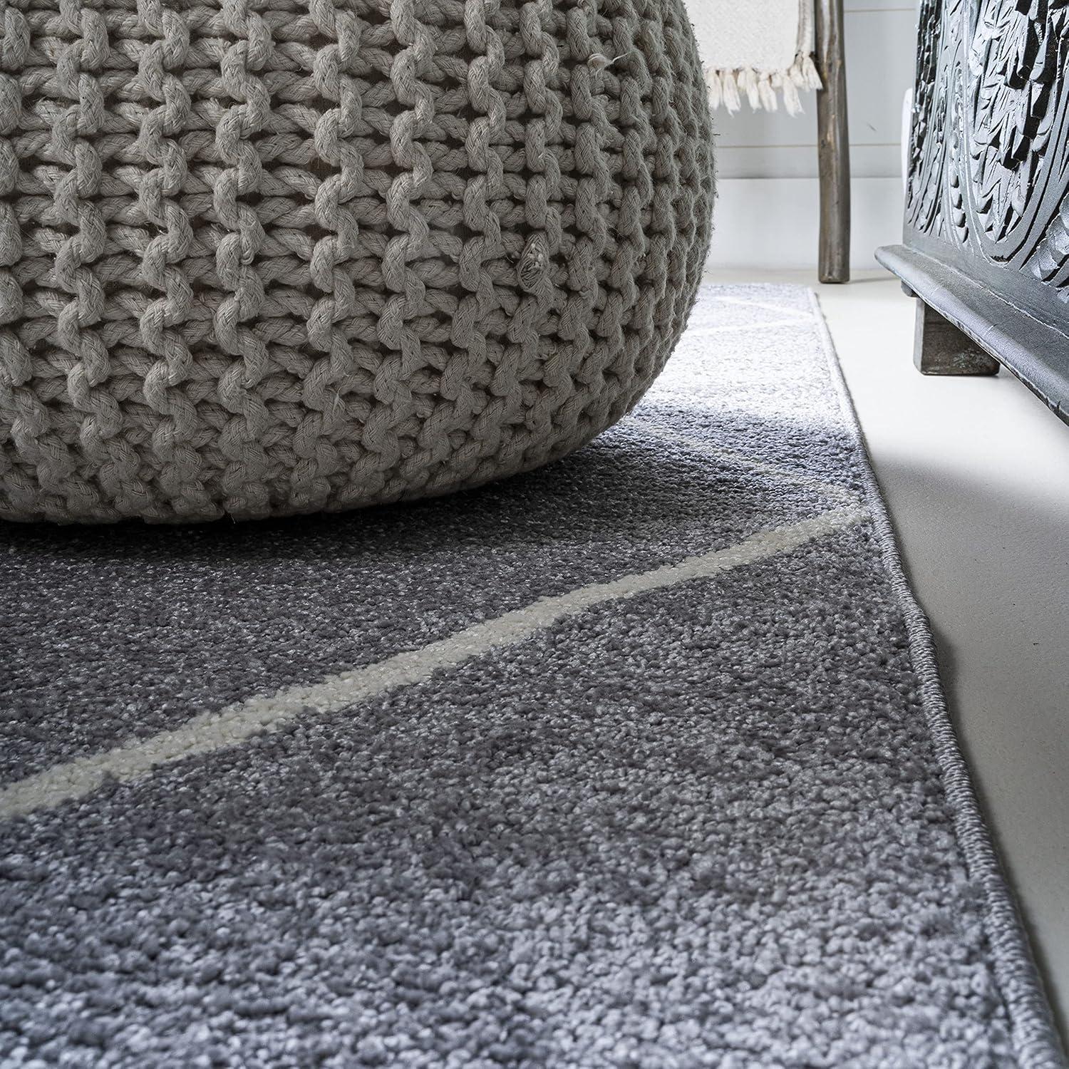 image:imageJONATHAN Y Cole Diamond Trellis Light BlueWhite Runner Rug 2x8 ModernContemporaryGeometricCasual EasyCleaning for Living RoomBedroomKitchenPet FriendlyNonShedding SEU102C28Light GrayWhite