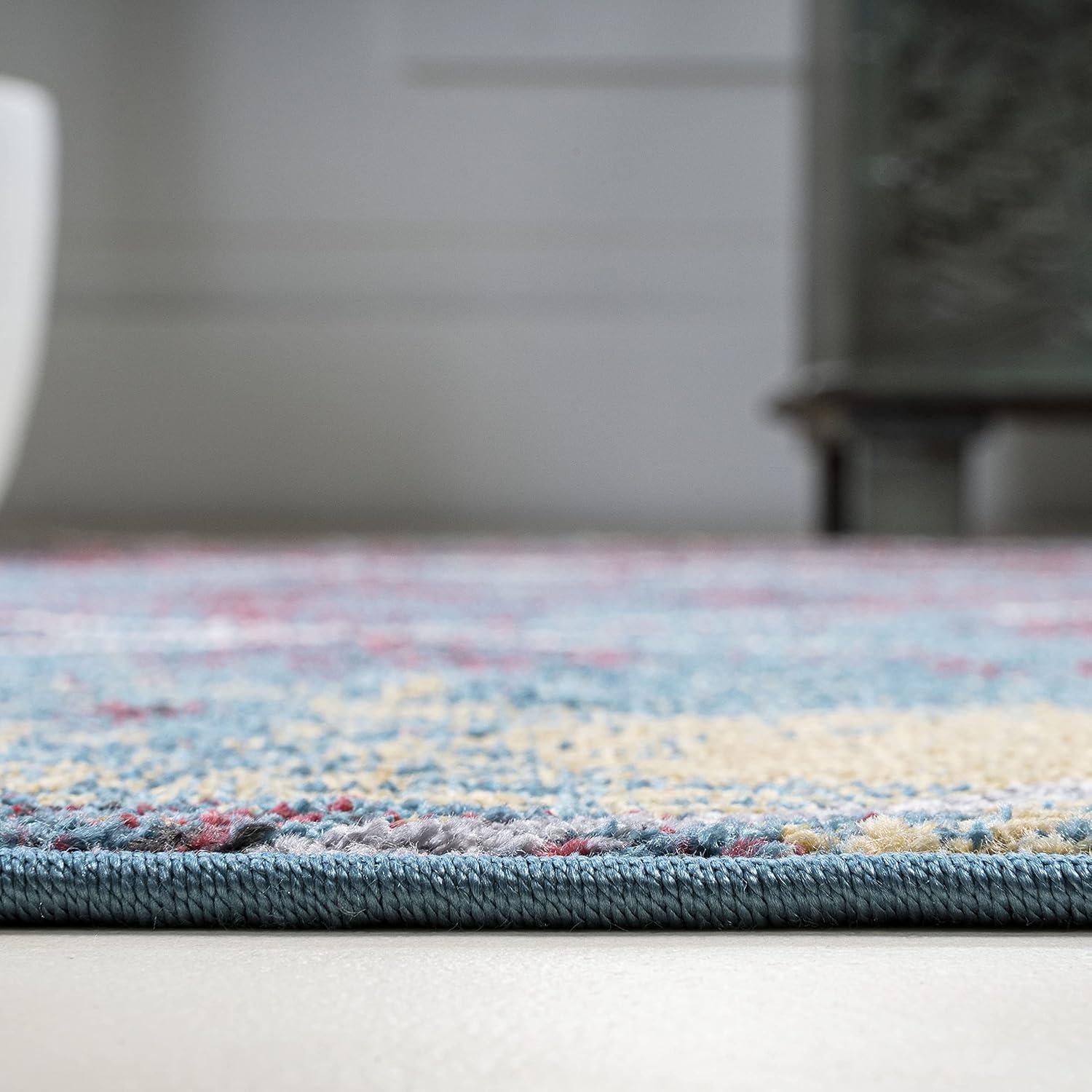 image:imageJONATHAN Y Cole Diamond Trellis Light BlueWhite Runner Rug 2x8 ModernContemporaryGeometricCasual EasyCleaning for Living RoomBedroomKitchenPet FriendlyNonShedding SEU102C28MultiWhite