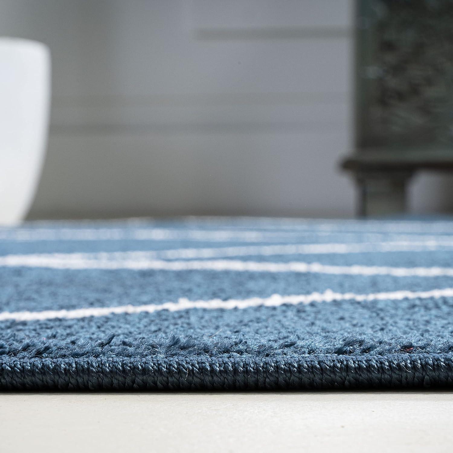 image:imageJONATHAN Y Cole Diamond Trellis Light BlueWhite Runner Rug 2x8 ModernContemporaryGeometricCasual EasyCleaning for Living RoomBedroomKitchenPet FriendlyNonShedding SEU102C28NavyWhite
