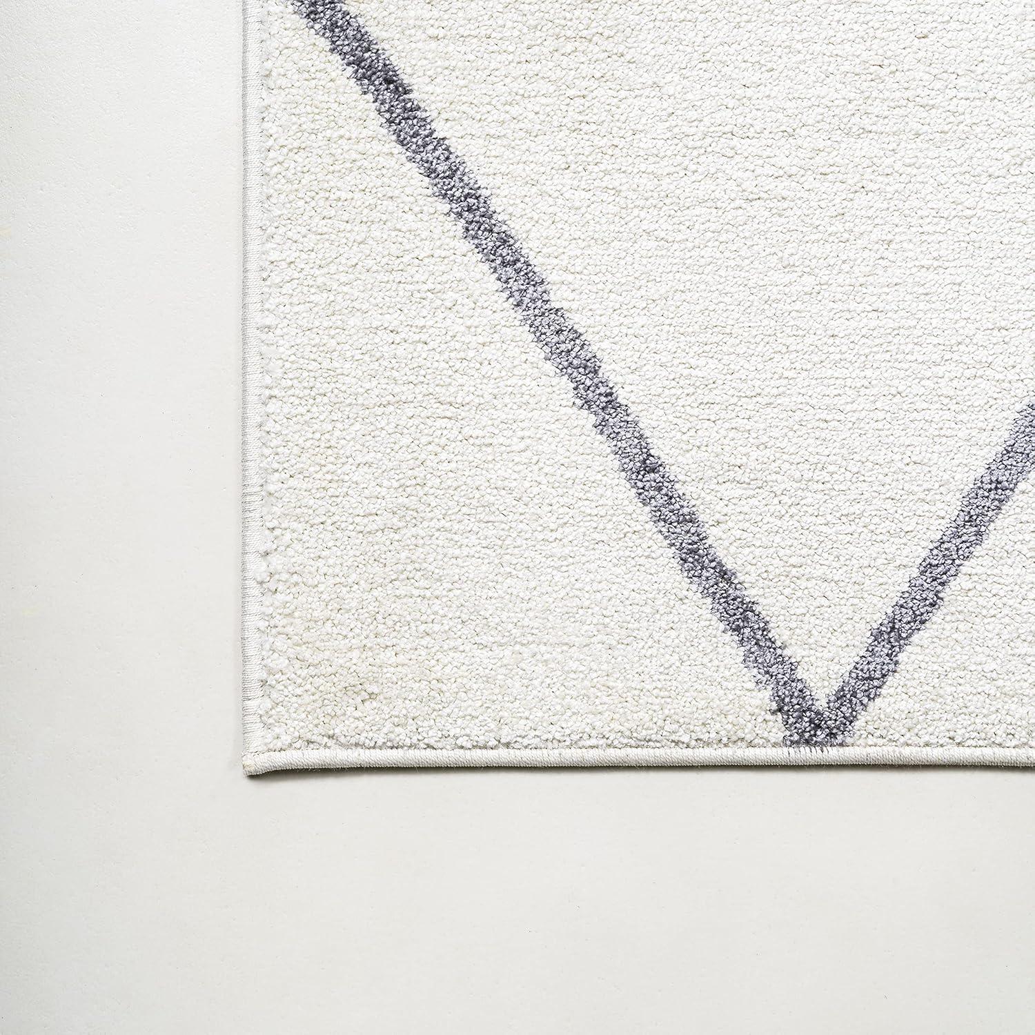 image:imageJONATHAN Y Cole Diamond Trellis Light BlueWhite Runner Rug 2x8 ModernContemporaryGeometricCasual EasyCleaning for Living RoomBedroomKitchenPet FriendlyNonShedding SEU102C28WhiteGray