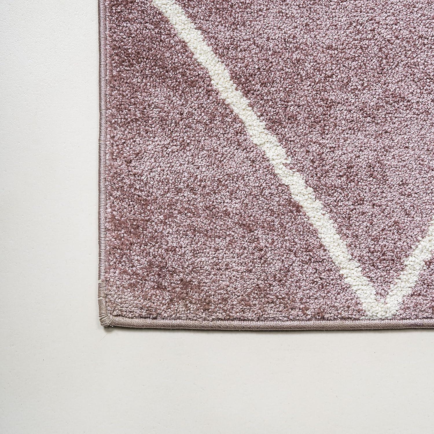 image:imageJONATHAN Y Cole Diamond Trellis Light BlueWhite Runner Rug 2x8 ModernContemporaryGeometricCasual EasyCleaning for Living RoomBedroomKitchenPet FriendlyNonShedding SEU102C28RoseWhite