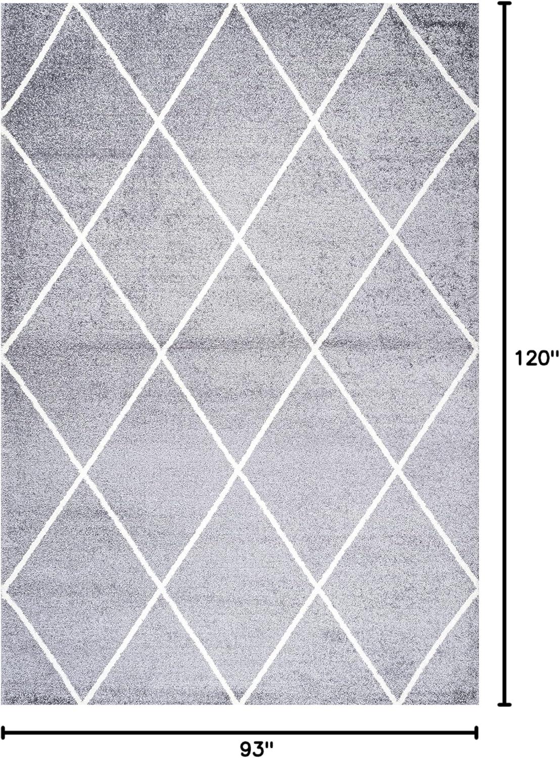 image:imageJONATHAN Y Cole Diamond Trellis Light BlueWhite Runner Rug 2x8 ModernContemporaryGeometricCasual EasyCleaning for Living RoomBedroomKitchenPet FriendlyNonShedding SEU102C28GrayWhite