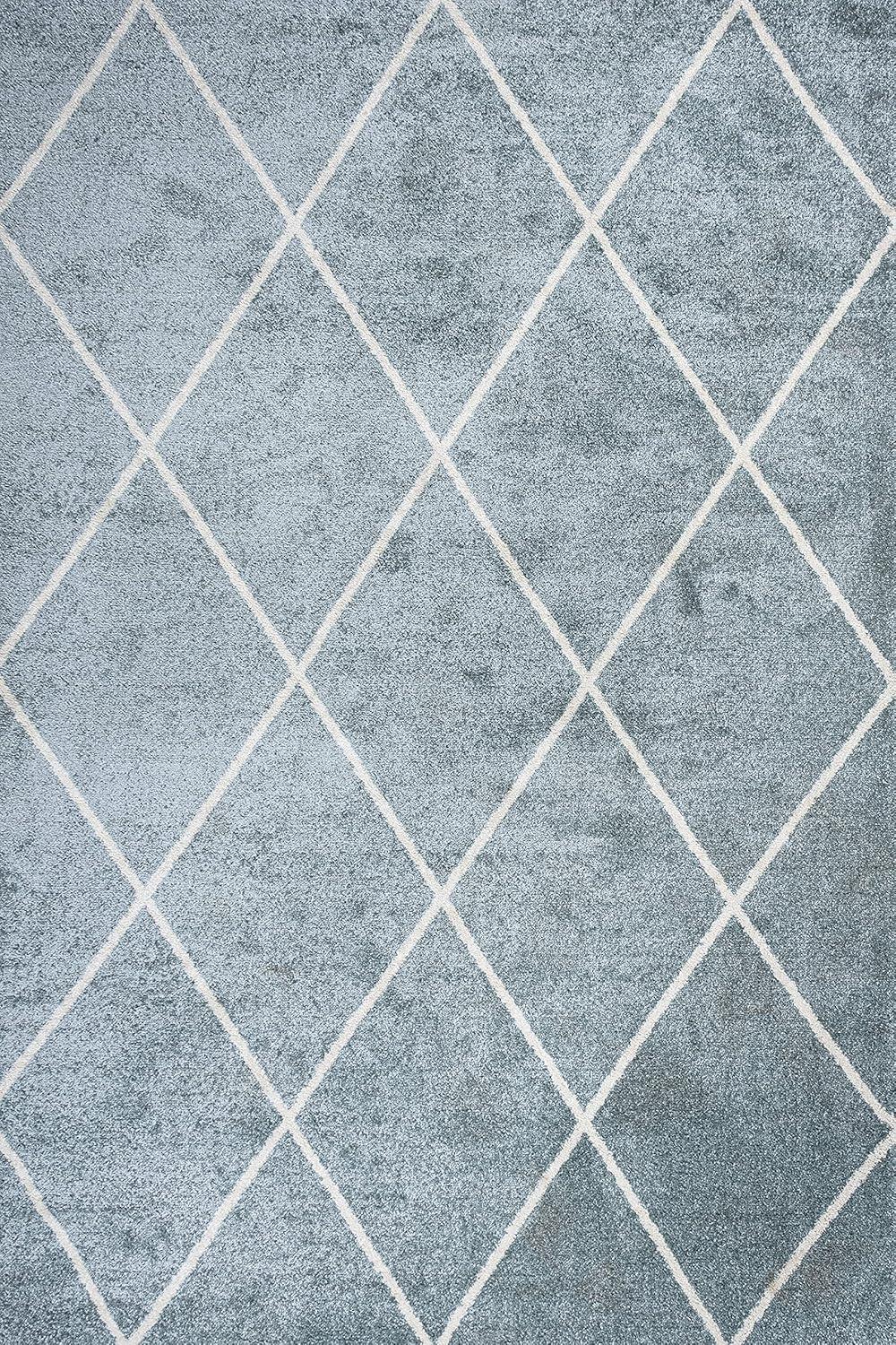 image:imageJONATHAN Y Cole Diamond Trellis Light BlueWhite Runner Rug 2x8 ModernContemporaryGeometricCasual EasyCleaning for Living RoomBedroomKitchenPet FriendlyNonShedding SEU102C28Light BlueWhite