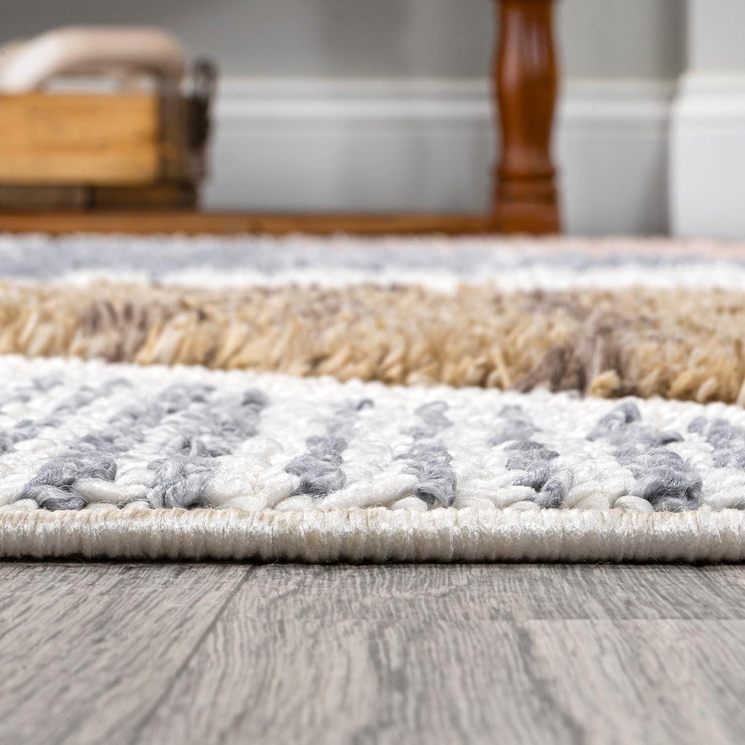 image:imageJONATHAN Y Colorblock Carved HighLow Multi Indoor Area Rug 3X5 ft Aileen Geometric Scandi for Living Room Bedroom Kitchen EasyCleaning High Traffic PetFriendly NonShedding SNT107A322 x 8 Runner