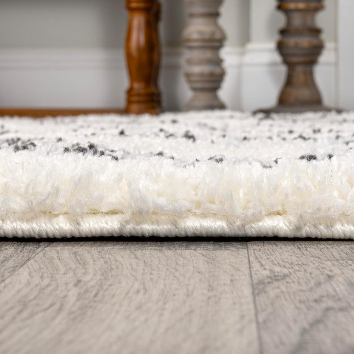 image:imageJONATHAN Y Deia Moroccan Style Diamond Shag WhiteGray Indoor Area Rug 3x5 Bohemian Contemporary EasyCleaning for Living Room Bedroom Kitchen Pet Friendly NonShedding MOH401A33 x 5 Rectangular