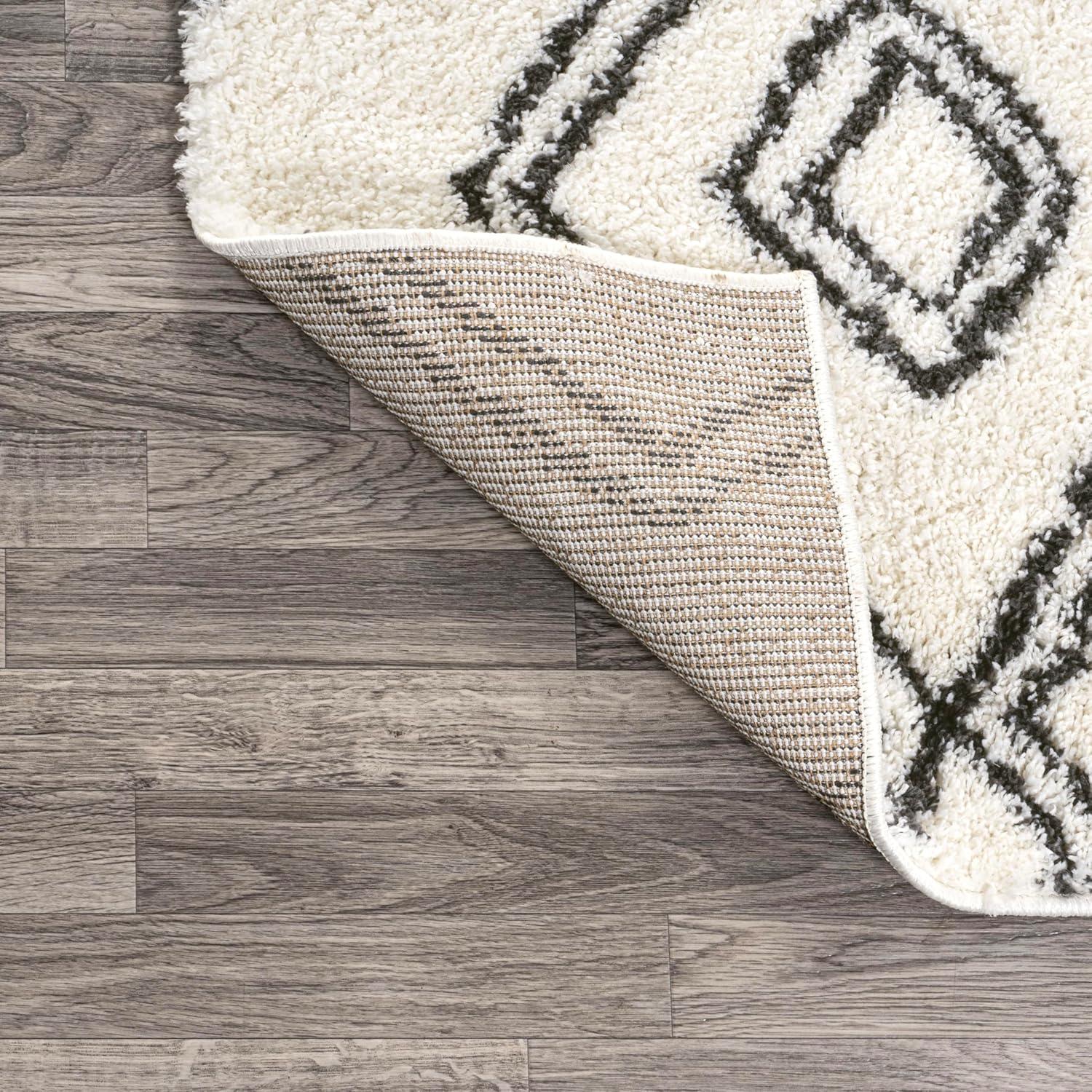 image:imageJONATHAN Y Deia Moroccan Style Diamond Shag WhiteGray Indoor Area Rug 3x5 Bohemian Contemporary EasyCleaning for Living Room Bedroom Kitchen Pet Friendly NonShedding MOH401A33 x 5 Rectangular
