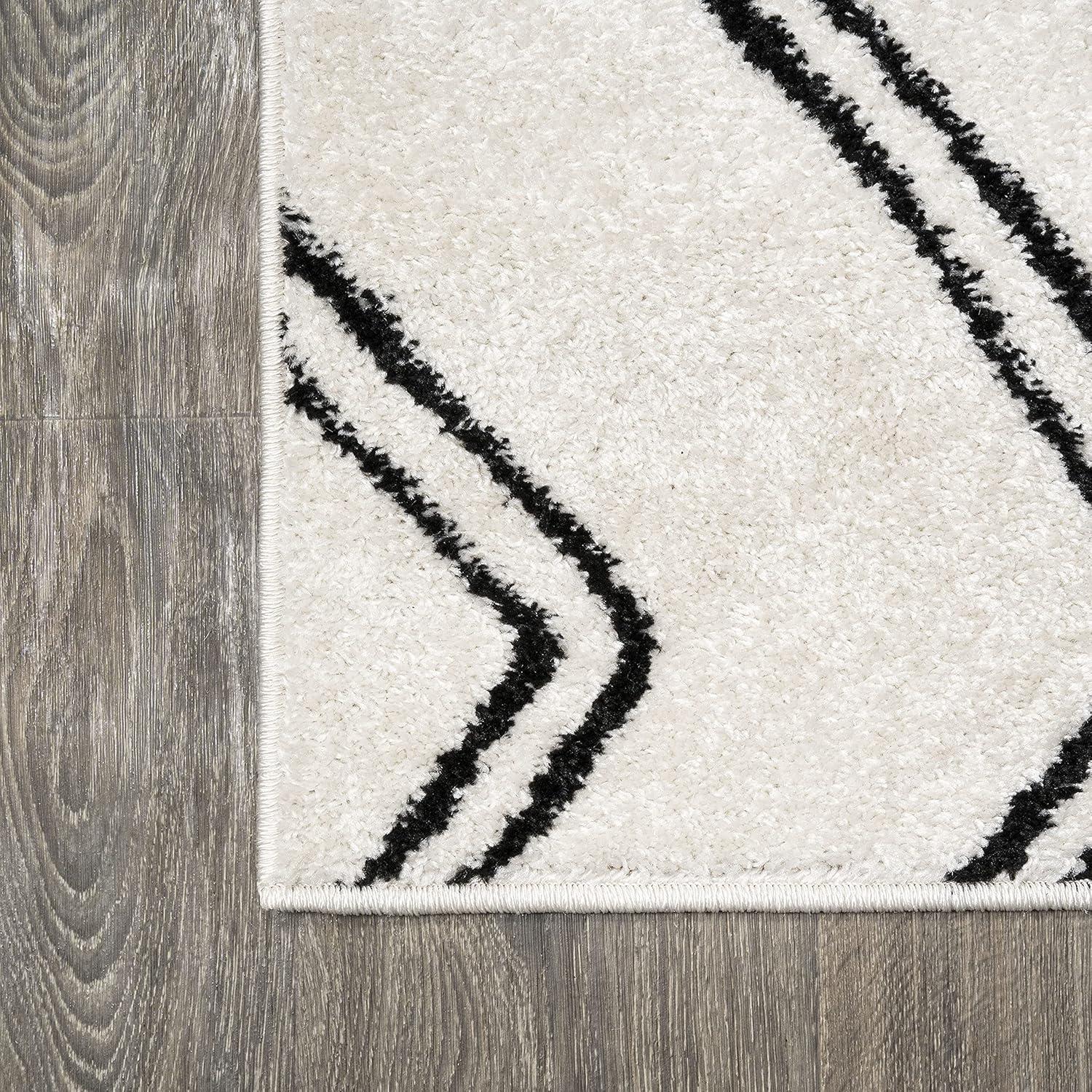 image:imageJONATHAN Y Deia Moroccan Style Diamond Shag WhiteGray Indoor Area Rug 3x5 Bohemian Contemporary EasyCleaning for Living Room Bedroom Kitchen Pet Friendly NonShedding MOH401A33 x 5 Rectangular