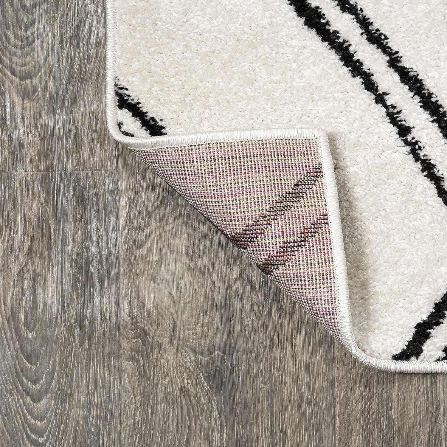 image:imageJONATHAN Y Deia Moroccan Style Diamond Shag WhiteGray Indoor Area Rug 3x5 Bohemian Contemporary EasyCleaning for Living Room Bedroom Kitchen Pet Friendly NonShedding MOH401A32 x 8 Runner
