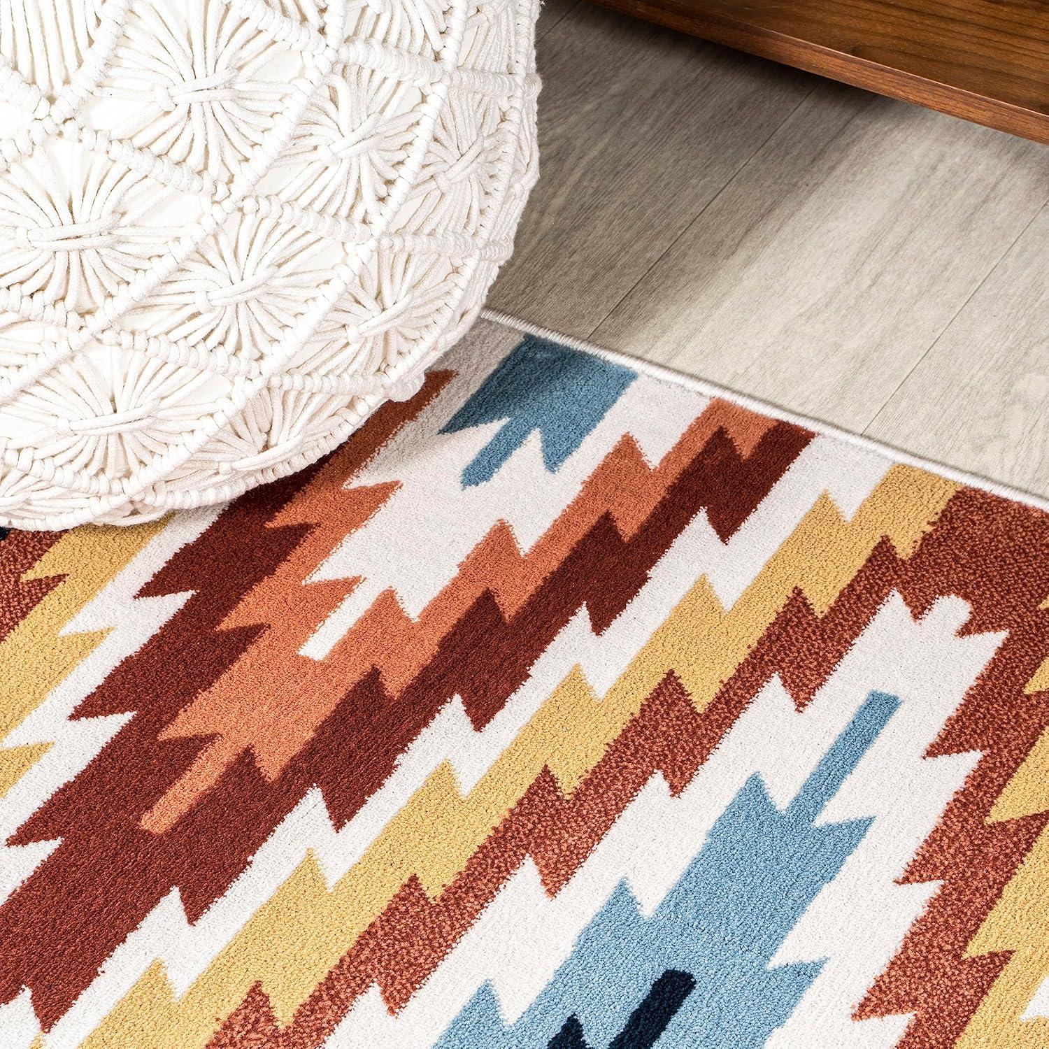 image:imageJONATHAN Y Diamond Kilim YellowRedBlue Indoor Area Rug 3X5 ft Konya Geometric for Living Room Bedroom Kitchen Office EasyCleaning High Traffic PetFriendly NonShedding SWC101A33 x 5 Rectangular