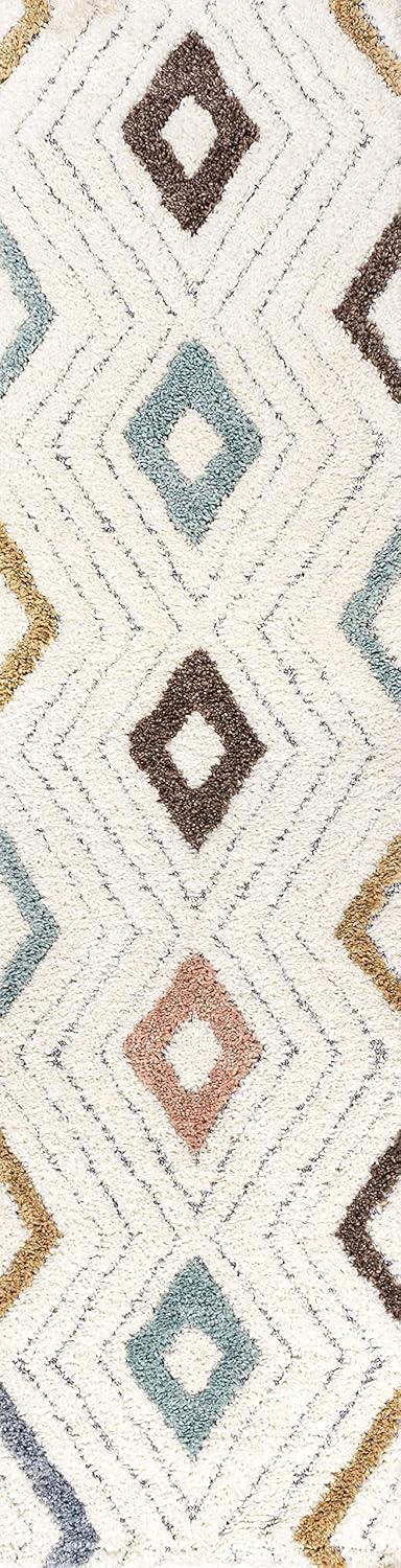image:imageJONATHAN Y Diamond Tribal HighLow MultiCream Indoor Area Rug 3X5 ft Amira for Living Room Bedroom Kitchen Office EasyCleaning High Traffic PetFriendly NonShedding SNT108A322 x 8 Runner