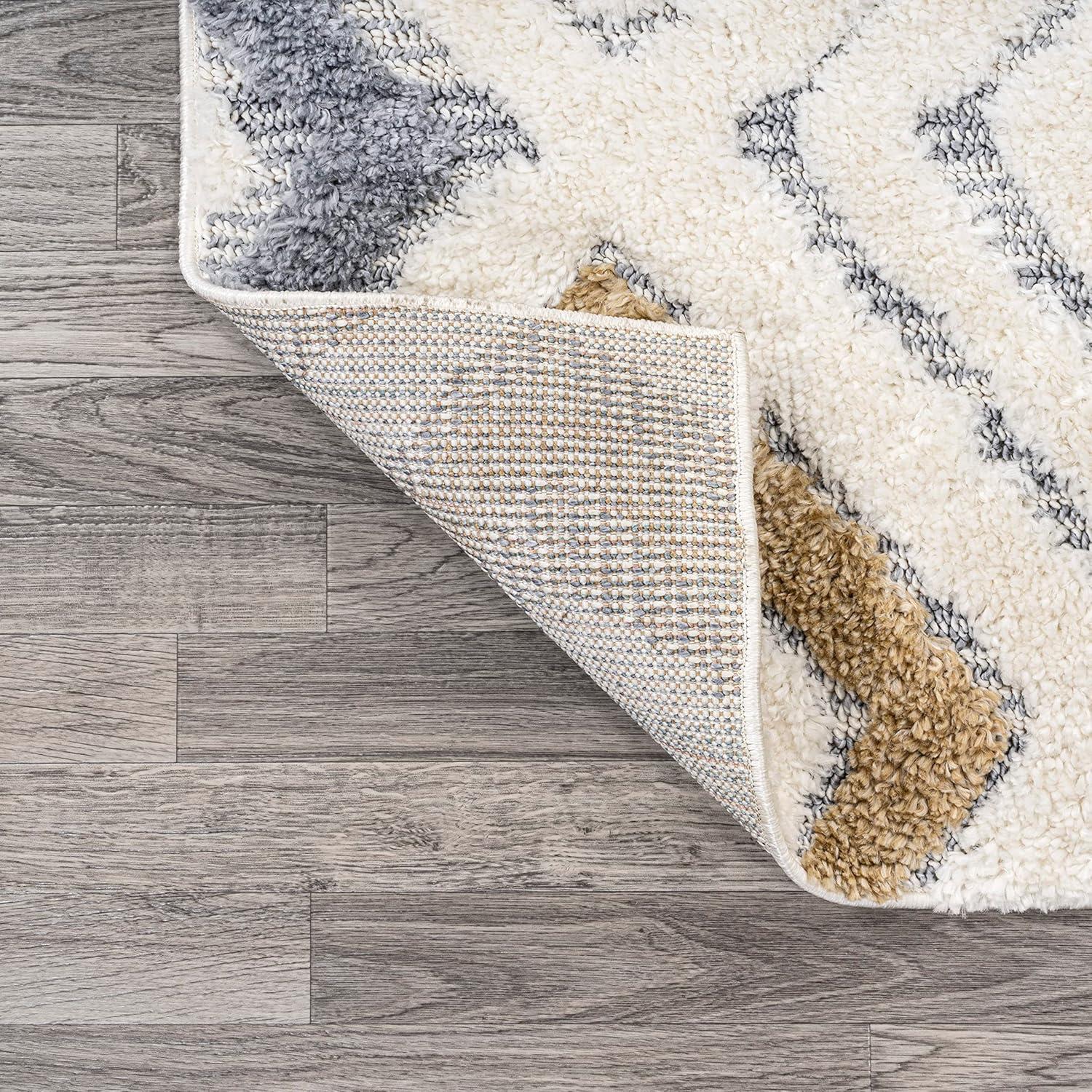 image:imageJONATHAN Y Diamond Tribal HighLow MultiCream Indoor Area Rug 3X5 ft Amira for Living Room Bedroom Kitchen Office EasyCleaning High Traffic PetFriendly NonShedding SNT108A353 x 77 Rectangular