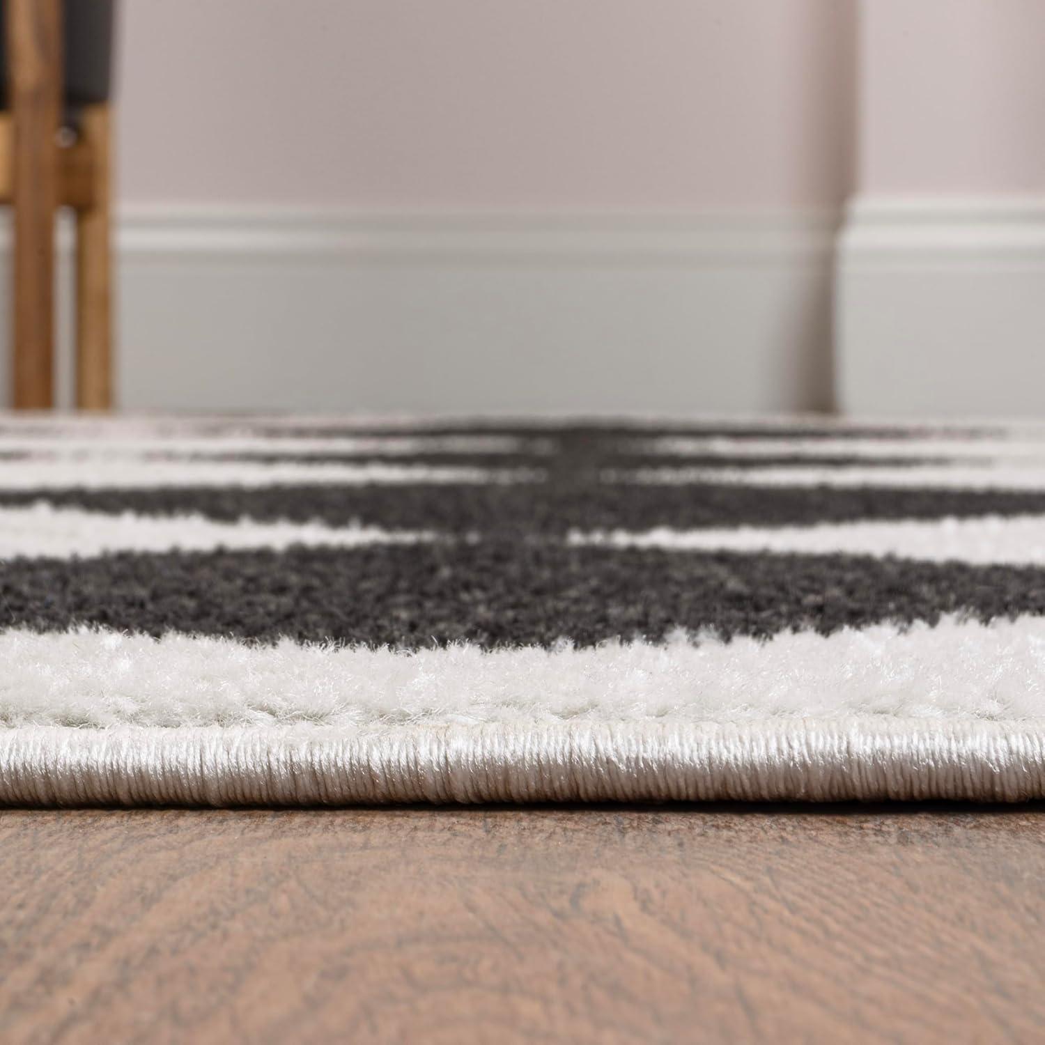 image:imageJONATHAN Y Draper Geometric Diamond Pattern WhiteCharcoal Indoor Area Rug 3x5 Classic Vintage EasyCleaning for Living Room Bedroom Kitchen Pet Friendly NonShedding ATH100A3WhiteCharcoal