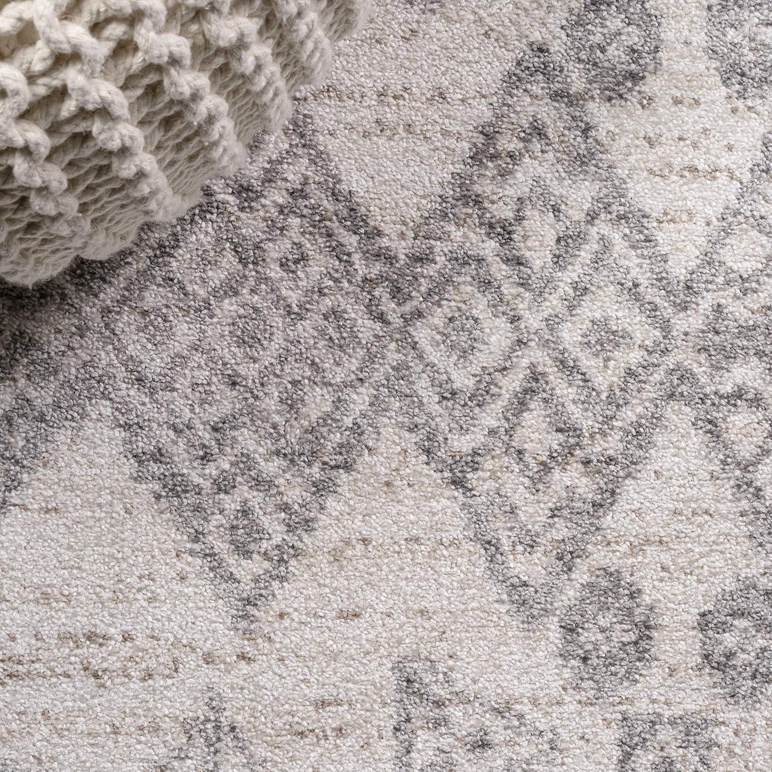 image:imageJONATHAN Y Idris Tribal Diamond GrayBeige Indoor Area Rug 3x5 Geometric Bohemian Casual EasyCleaning for Living Room Bedroom Kitchen Pet Friendly NonShedding MOH304A353 x 75 Rectangular