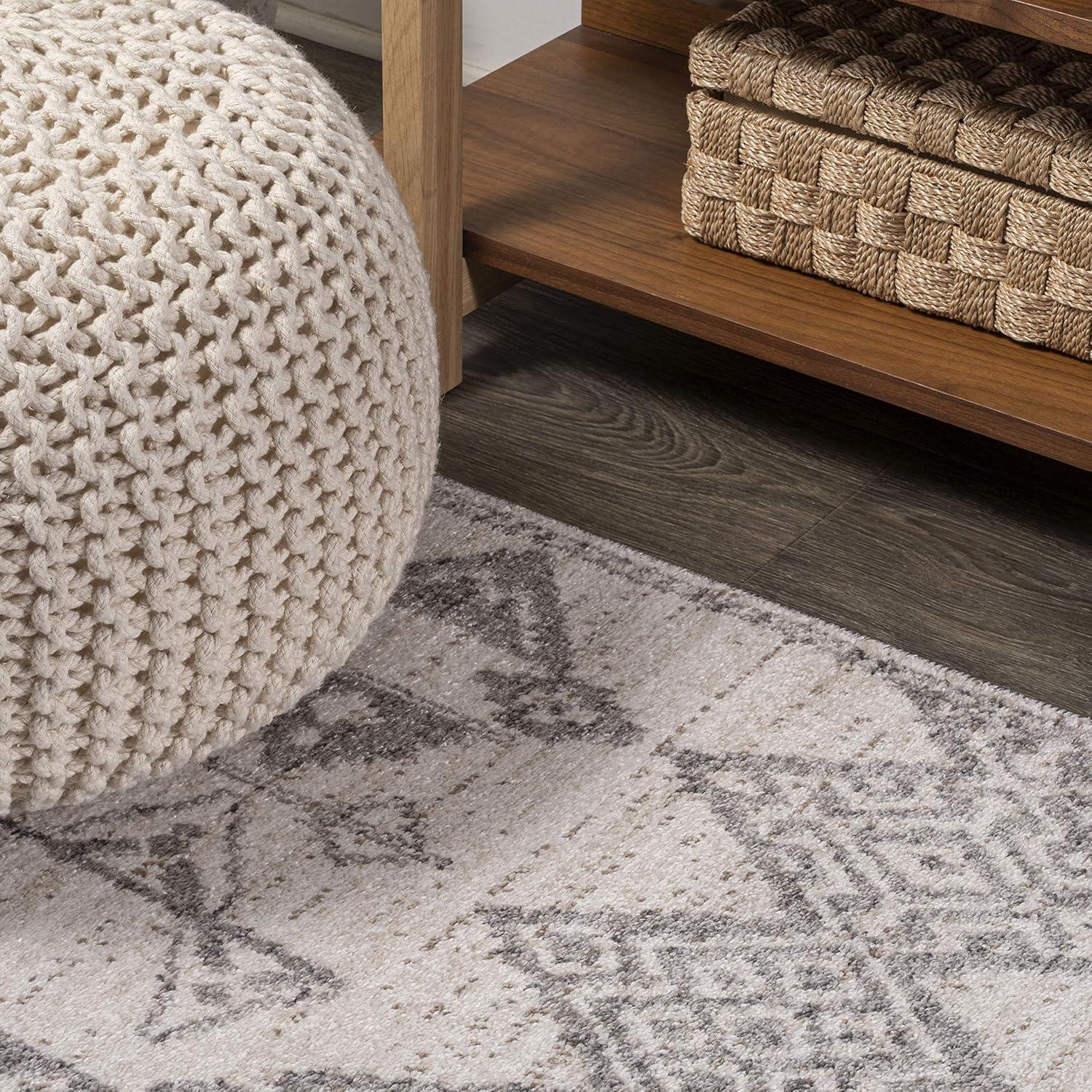 image:imageJONATHAN Y Idris Tribal Diamond GrayBeige Indoor Area Rug 3x5 Geometric Bohemian Casual EasyCleaning for Living Room Bedroom Kitchen Pet Friendly NonShedding MOH304A353 x 75 Rectangular