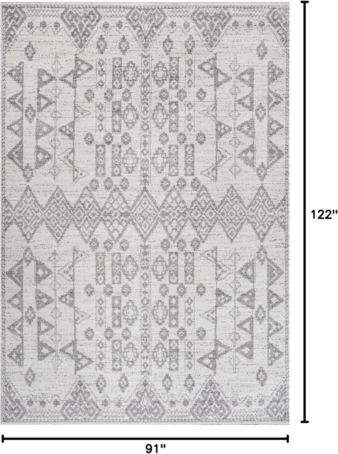 image:imageJONATHAN Y Idris Tribal Diamond GrayBeige Indoor Area Rug 3x5 Geometric Bohemian Casual EasyCleaning for Living Room Bedroom Kitchen Pet Friendly NonShedding MOH304A377 x 102 Rectangular