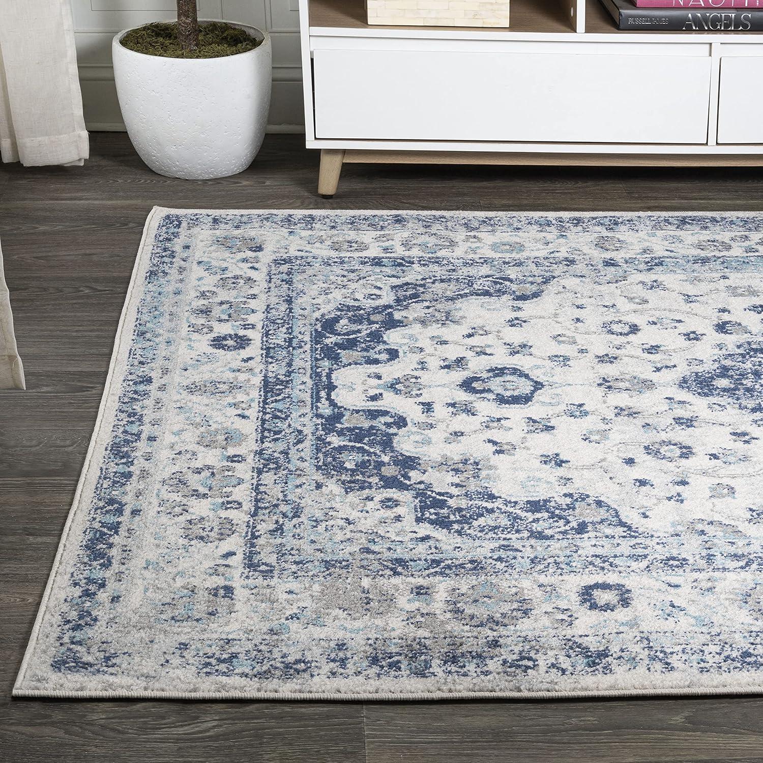 image:imageJONATHAN Y Indhira Ornate Medallion BlueGray Indoor Area Rug 3x5 Bohemian Vintage EasyCleaning for Living Room Bedroom Kitchen Pet Friendly NonShedding MDP212A3BlueGray