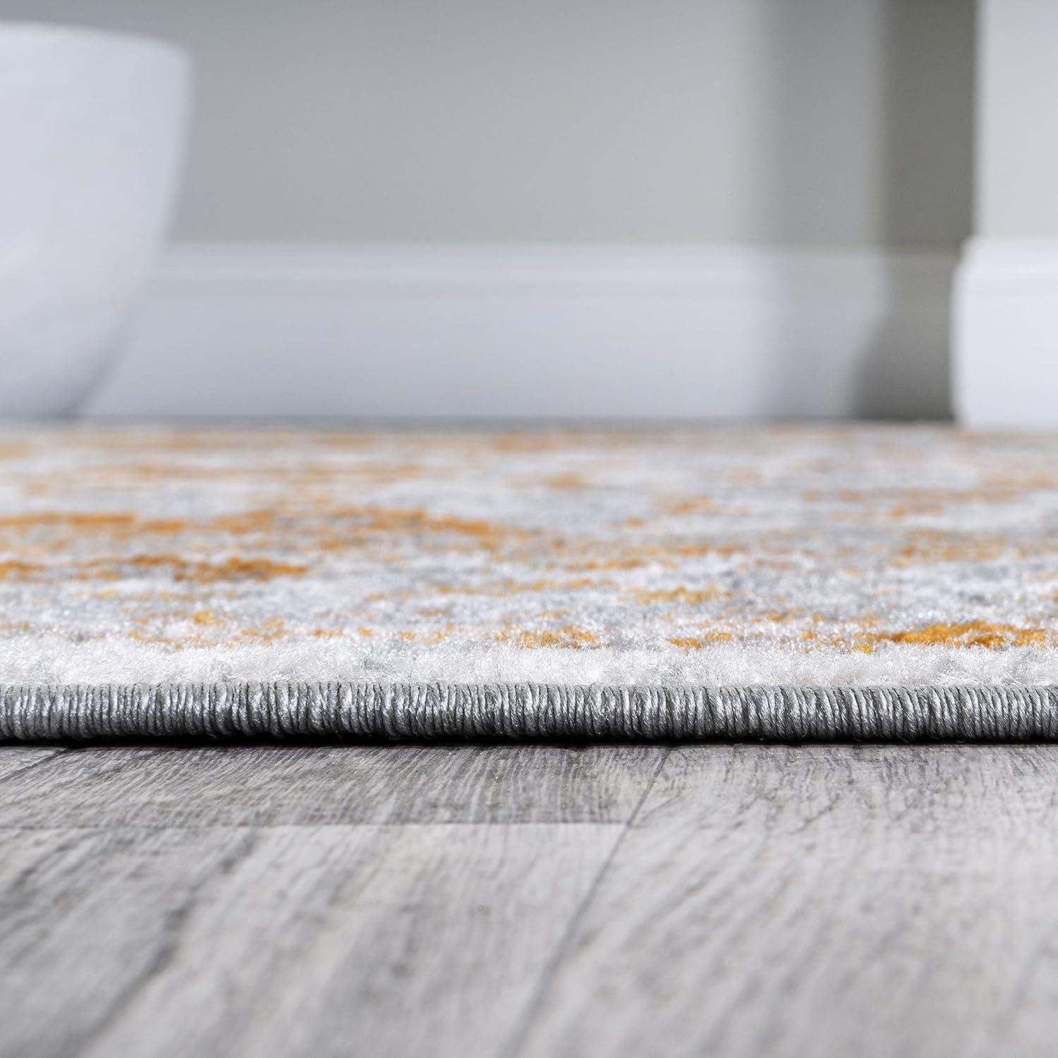 image:imageJONATHAN Y Indhira Ornate Medallion BlueGray Indoor Area Rug 3x5 Bohemian Vintage EasyCleaning for Living Room Bedroom Kitchen Pet Friendly NonShedding MDP212A3WhiteOrange