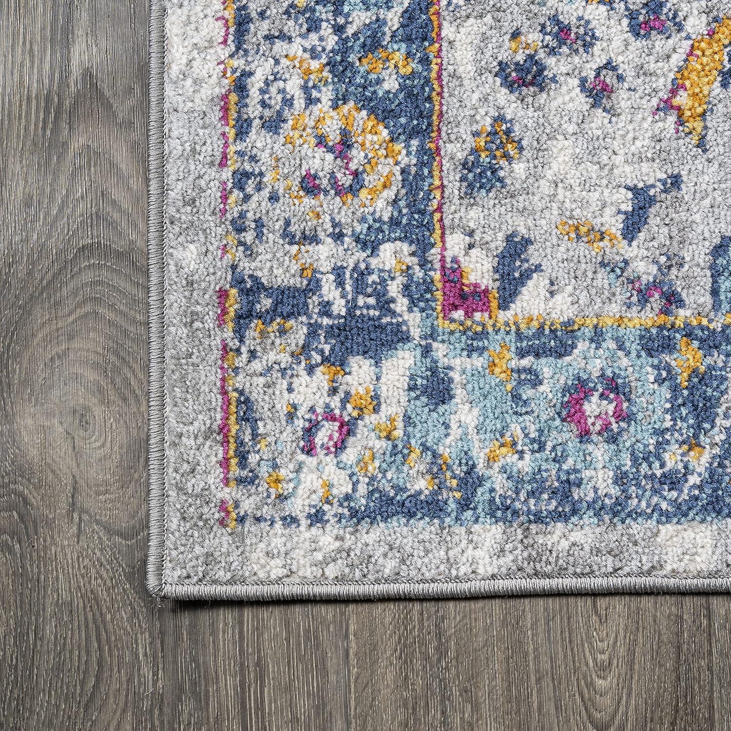 image:imageJONATHAN Y Izil Modern Light GrayBlue Indoor Area Rug 3x5 Bohemian Vintage EasyCleaning for Living Room Bedroom Kitchen Pet Friendly NonShedding MDP210A378 x 10 Rectangular