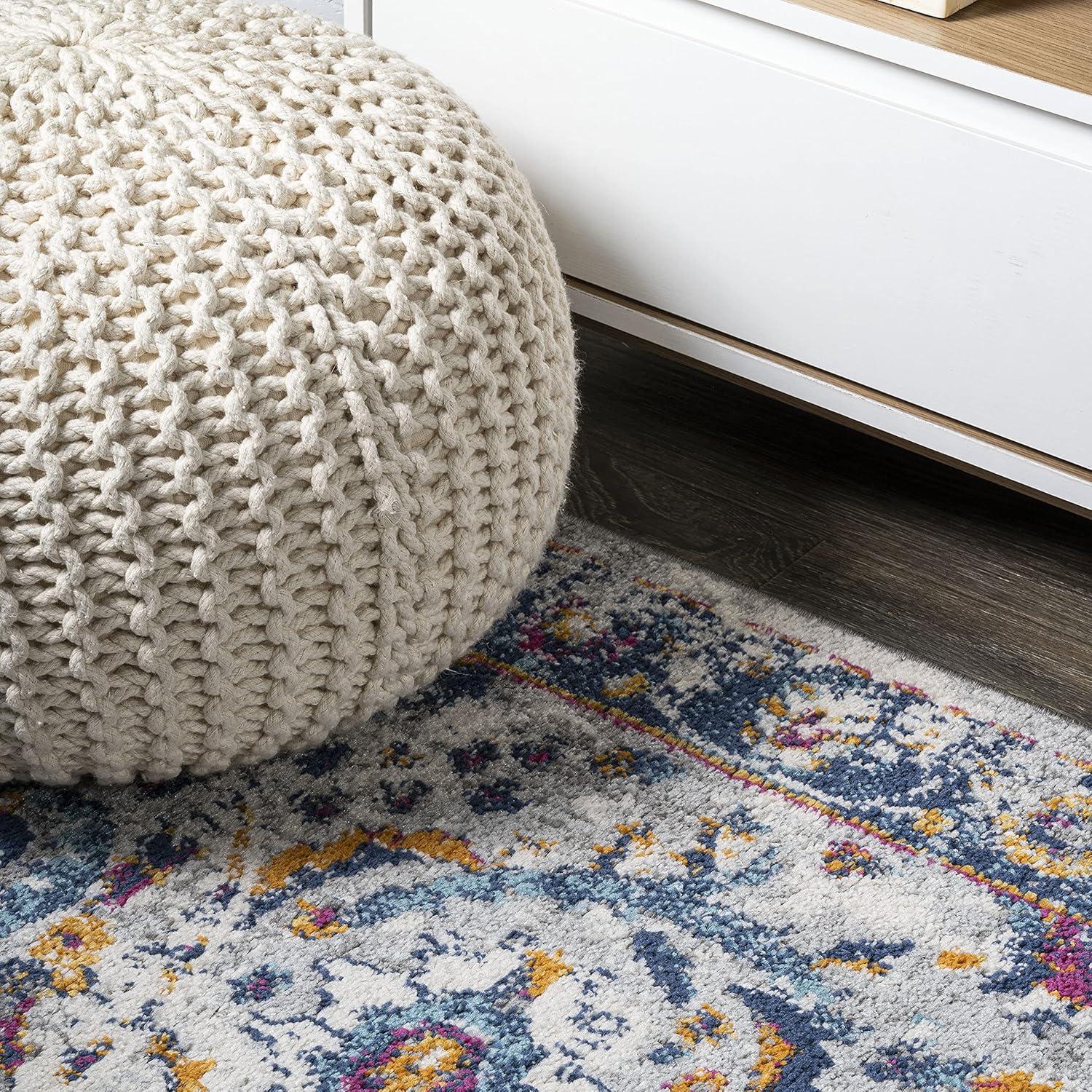 image:imageJONATHAN Y Izil Modern Light GrayBlue Indoor Area Rug 3x5 Bohemian Vintage EasyCleaning for Living Room Bedroom Kitchen Pet Friendly NonShedding MDP210A378 x 10 Rectangular