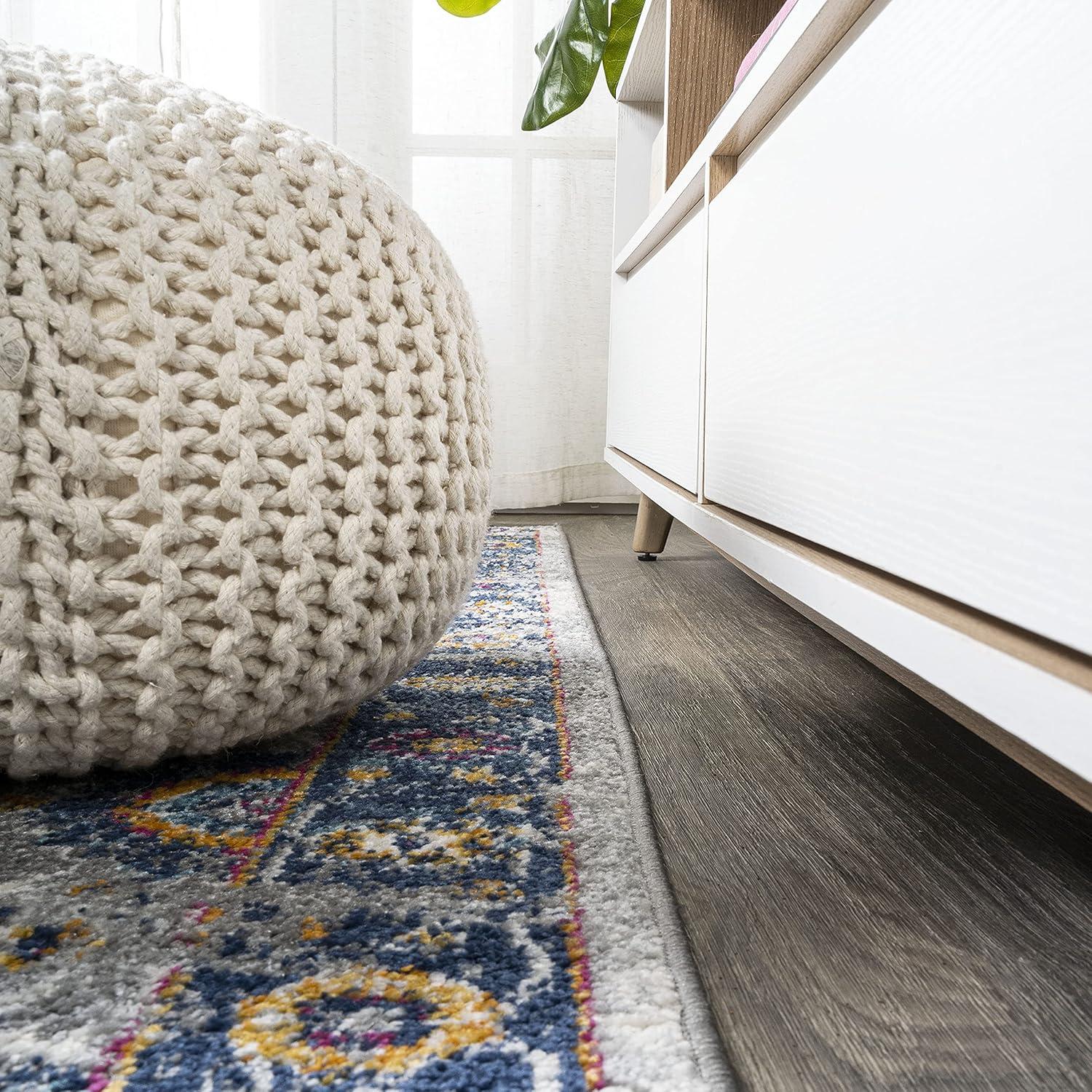 image:imageJONATHAN Y Izil Modern Light GrayBlue Indoor Area Rug 3x5 Bohemian Vintage EasyCleaning for Living Room Bedroom Kitchen Pet Friendly NonShedding MDP210A353 x 77 Rectangular