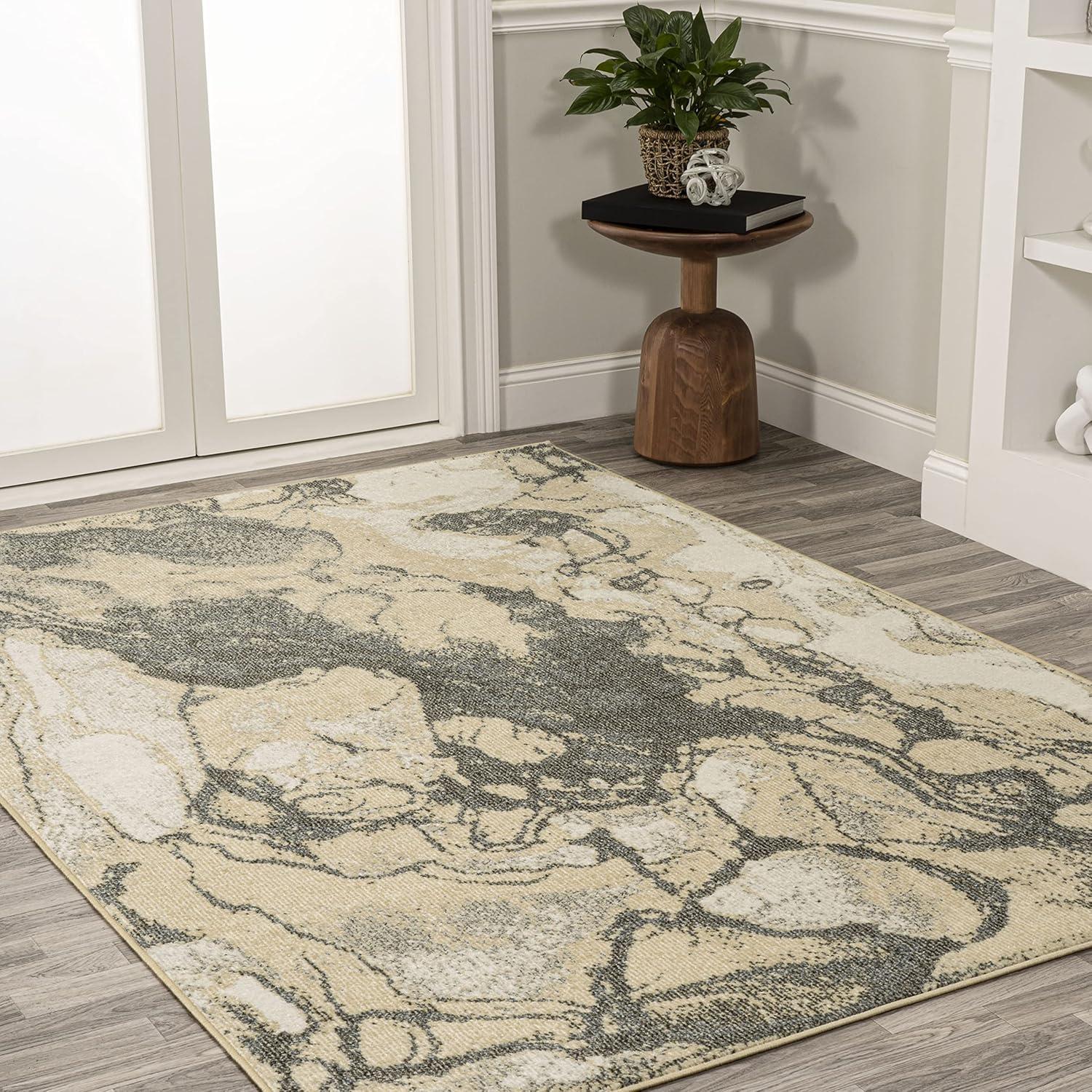 image:imageJONATHAN Y Marmo Abstract Marbled Indoor Area Rug 3x5 GoldGray Modern Contemporary EasyCleaning for Living Room Bedroom Kitchen Pet Friendly NonShedding CTP201C3GoldGray