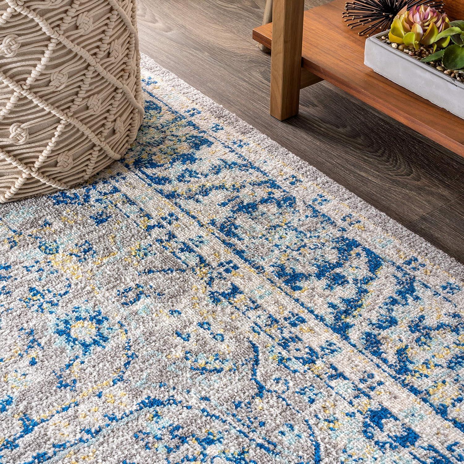 image:imageJONATHAN Y Modern Boho Floral GrayNavy Indoor Area Rug 3x5 Bohemian Vintage EasyCleaning for Living Room Bedroom Kitchen Pet Friendly NonShedding MDP204A33 x 5 Rectangular