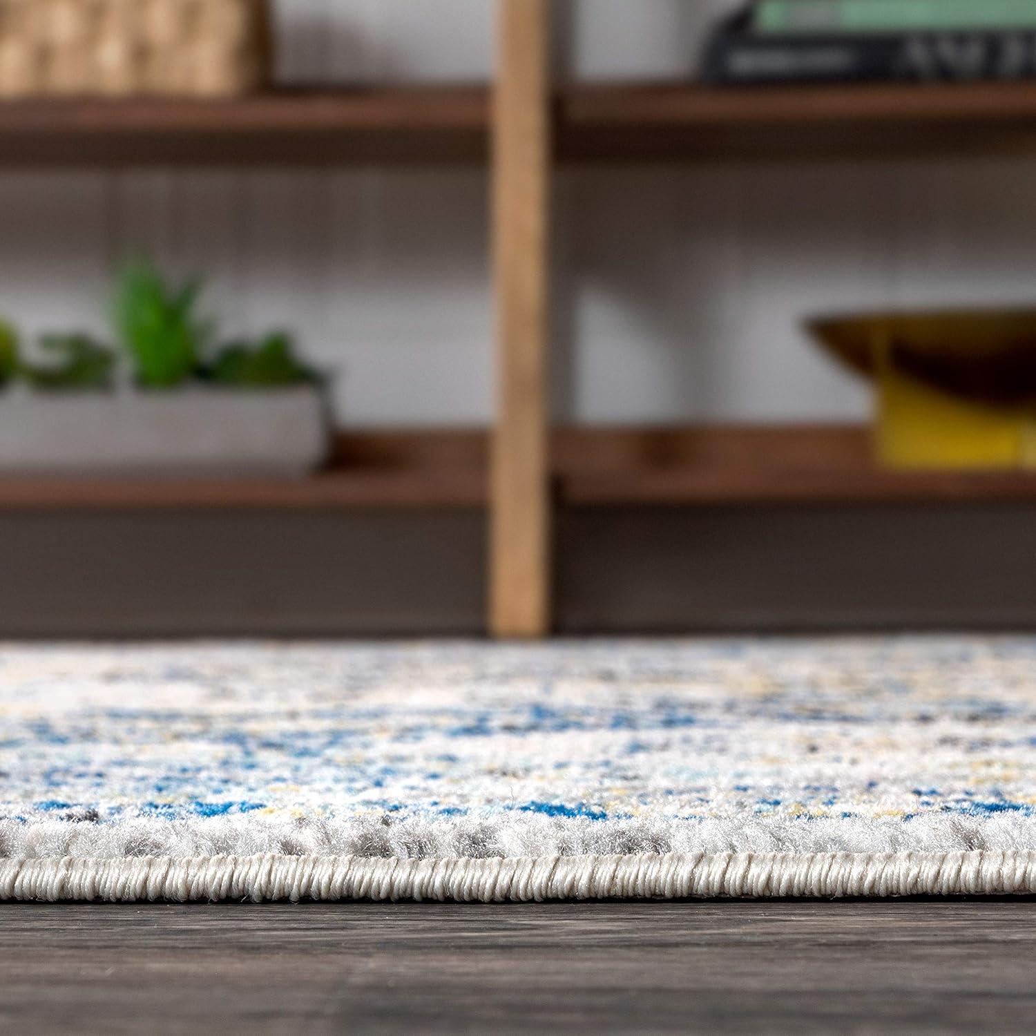 image:imageJONATHAN Y Modern Boho Vintage Trellis BlueMulti Indoor Area Rug 3x5 Bohemian Traditional EasyCleaning for Living Room Bedroom Kitchen Pet Friendly NonShedding MDP205A3BlueMulti