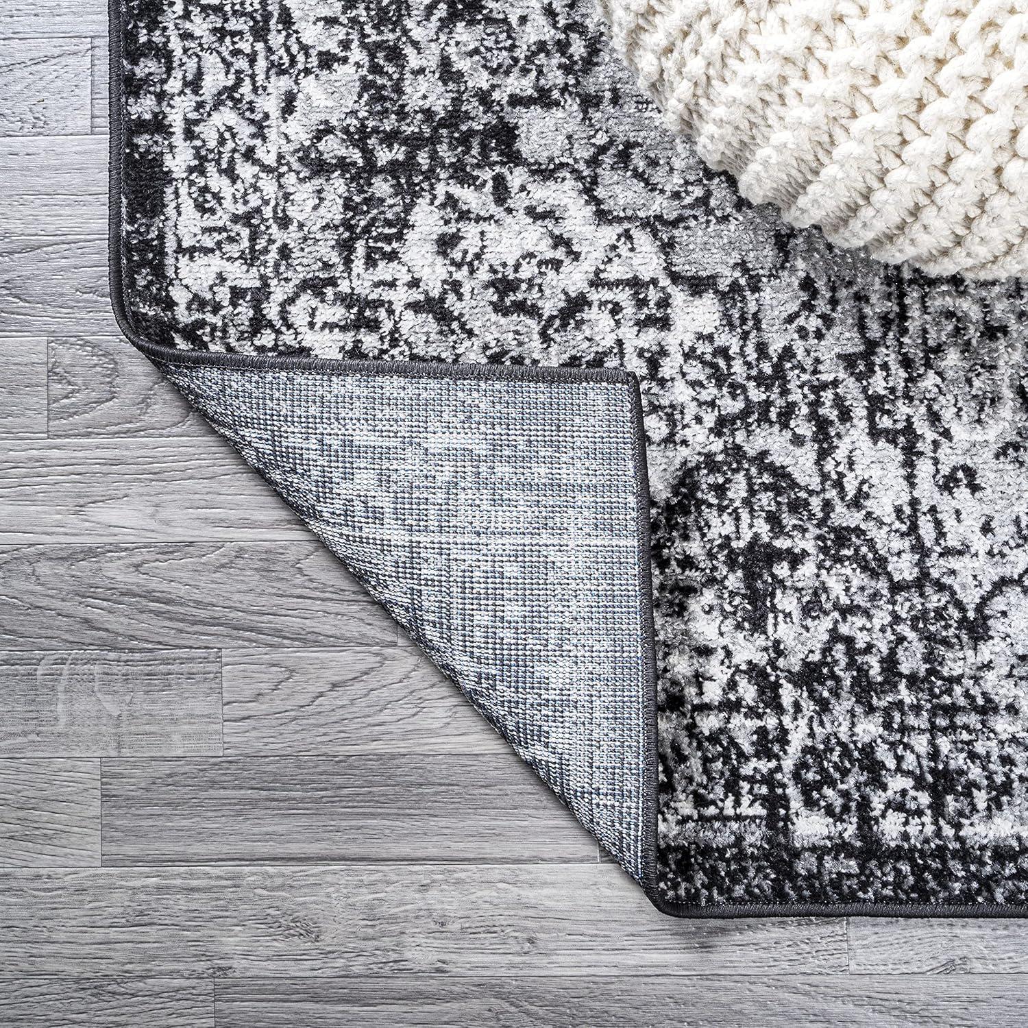 image:imageJONATHAN Y Modern Boho Vintage Trellis BlueMulti Indoor Area Rug 3x5 Bohemian Traditional EasyCleaning for Living Room Bedroom Kitchen Pet Friendly NonShedding MDP205A3BlackIvory