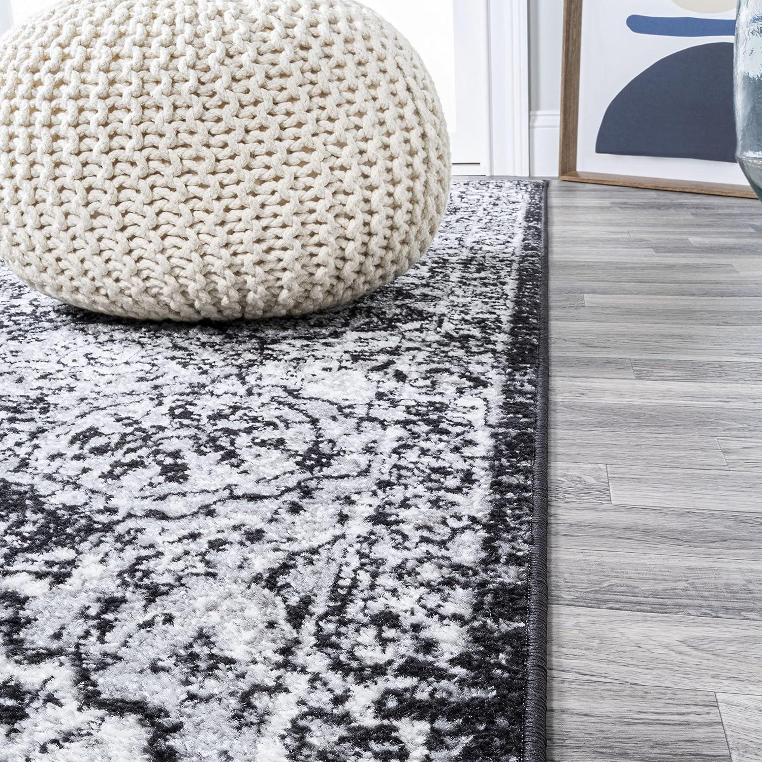 image:imageJONATHAN Y Modern Boho Vintage Trellis BlueMulti Indoor Area Rug 3x5 Bohemian Traditional EasyCleaning for Living Room Bedroom Kitchen Pet Friendly NonShedding MDP205A3BlackIvory
