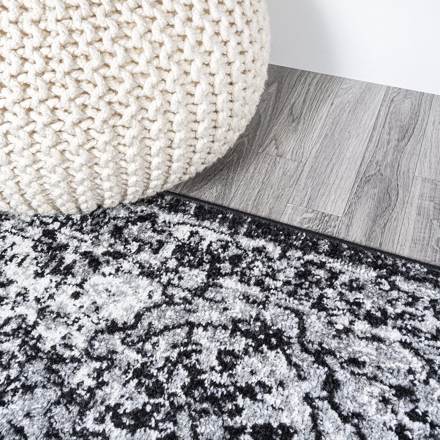 image:imageJONATHAN Y Modern Boho Vintage Trellis BlueMulti Indoor Area Rug 3x5 Bohemian Traditional EasyCleaning for Living Room Bedroom Kitchen Pet Friendly NonShedding MDP205A3BlackIvory
