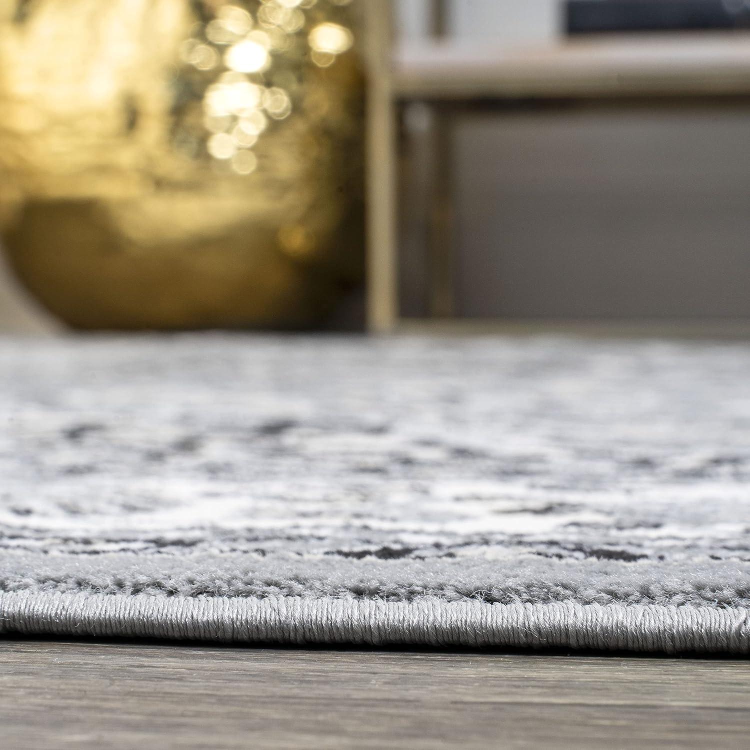 image:imageJONATHAN Y Palmette Modern Floral GrayCream Indoor Area Rug 3x5 Vintage Bohemian EasyCleaning for Living Room Bedroom Kitchen Pet Friendly NonShedding MDP503C3GrayCream