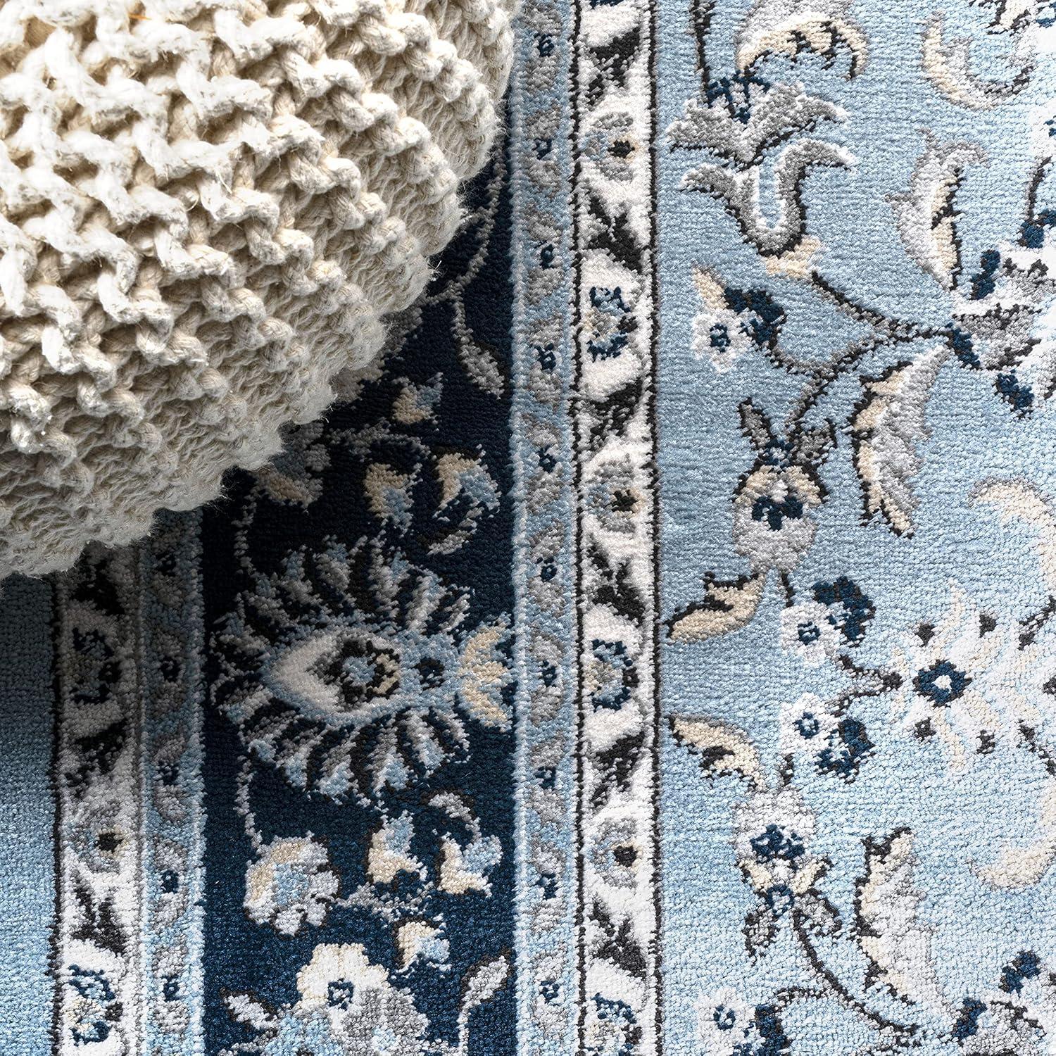 image:imageJONATHAN Y Palmette Modern Floral GrayCream Indoor Area Rug 3x5 Vintage Bohemian EasyCleaning for Living Room Bedroom Kitchen Pet Friendly NonShedding MDP503C3BlueNavy