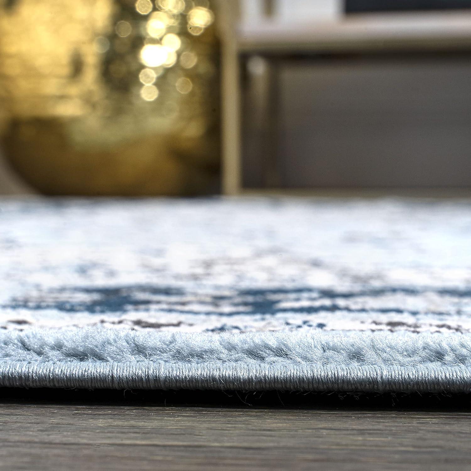 image:imageJONATHAN Y Palmette Modern Floral GrayCream Indoor Area Rug 3x5 Vintage Bohemian EasyCleaning for Living Room Bedroom Kitchen Pet Friendly NonShedding MDP503C3BlueNavy