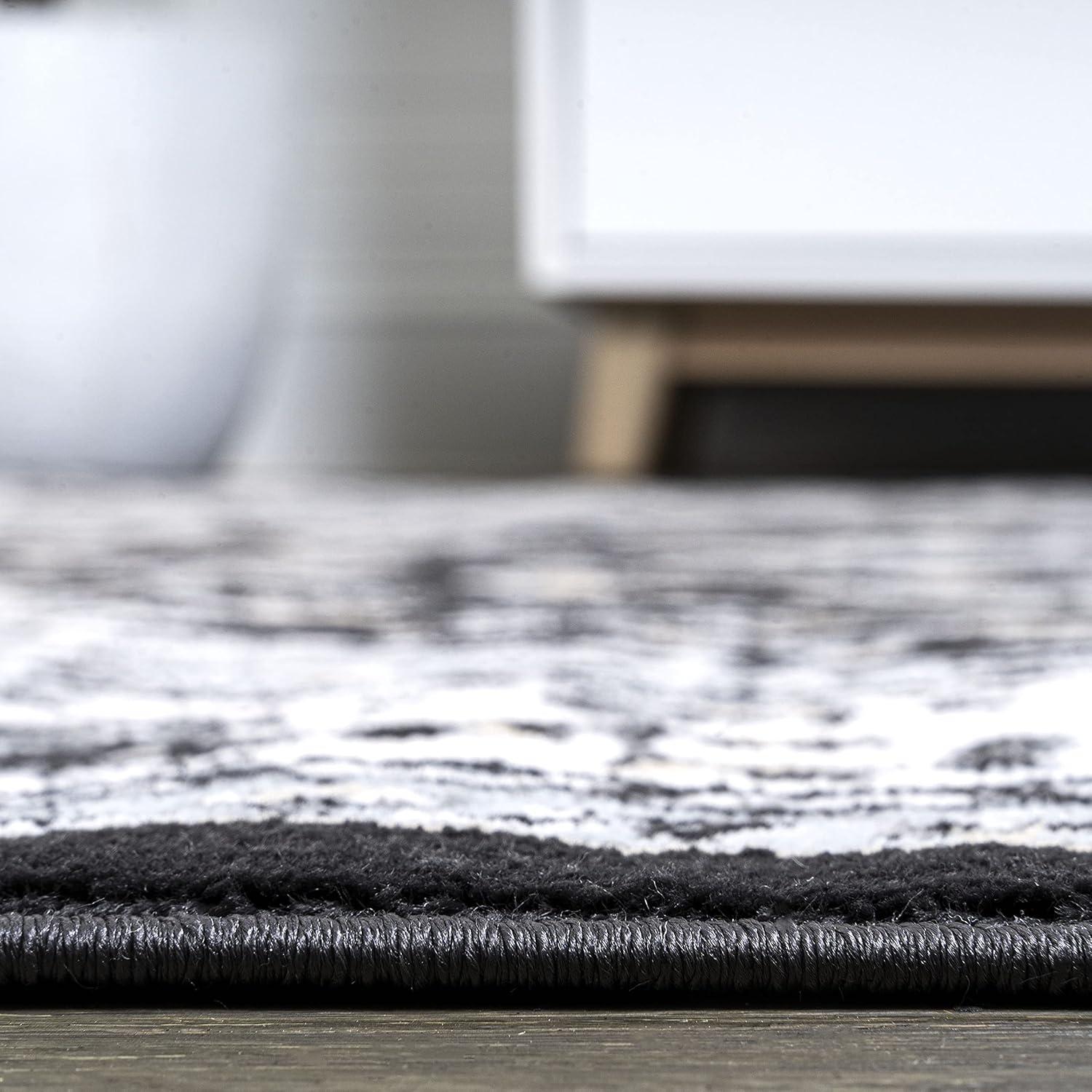 image:imageJONATHAN Y Palmette Modern Floral GrayCream Indoor Area Rug 3x5 Vintage Bohemian EasyCleaning for Living Room Bedroom Kitchen Pet Friendly NonShedding MDP503C3CreamGrayBlack