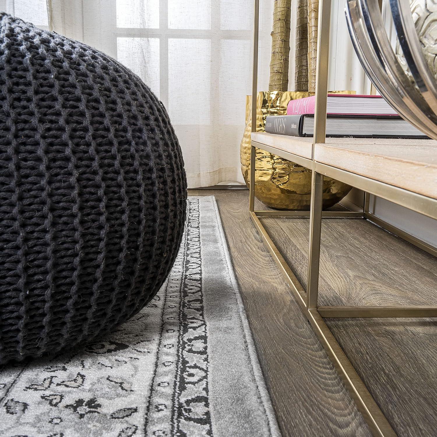 image:imageJONATHAN Y Palmette Modern Floral GrayCream Indoor Area Rug 3x5 Vintage Bohemian EasyCleaning for Living Room Bedroom Kitchen Pet Friendly NonShedding MDP503C3GrayCream