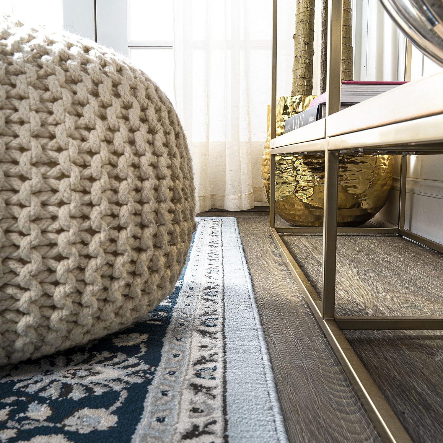 image:imageJONATHAN Y Palmette Modern Floral GrayCream Indoor Area Rug 3x5 Vintage Bohemian EasyCleaning for Living Room Bedroom Kitchen Pet Friendly NonShedding MDP503C3BlueNavy