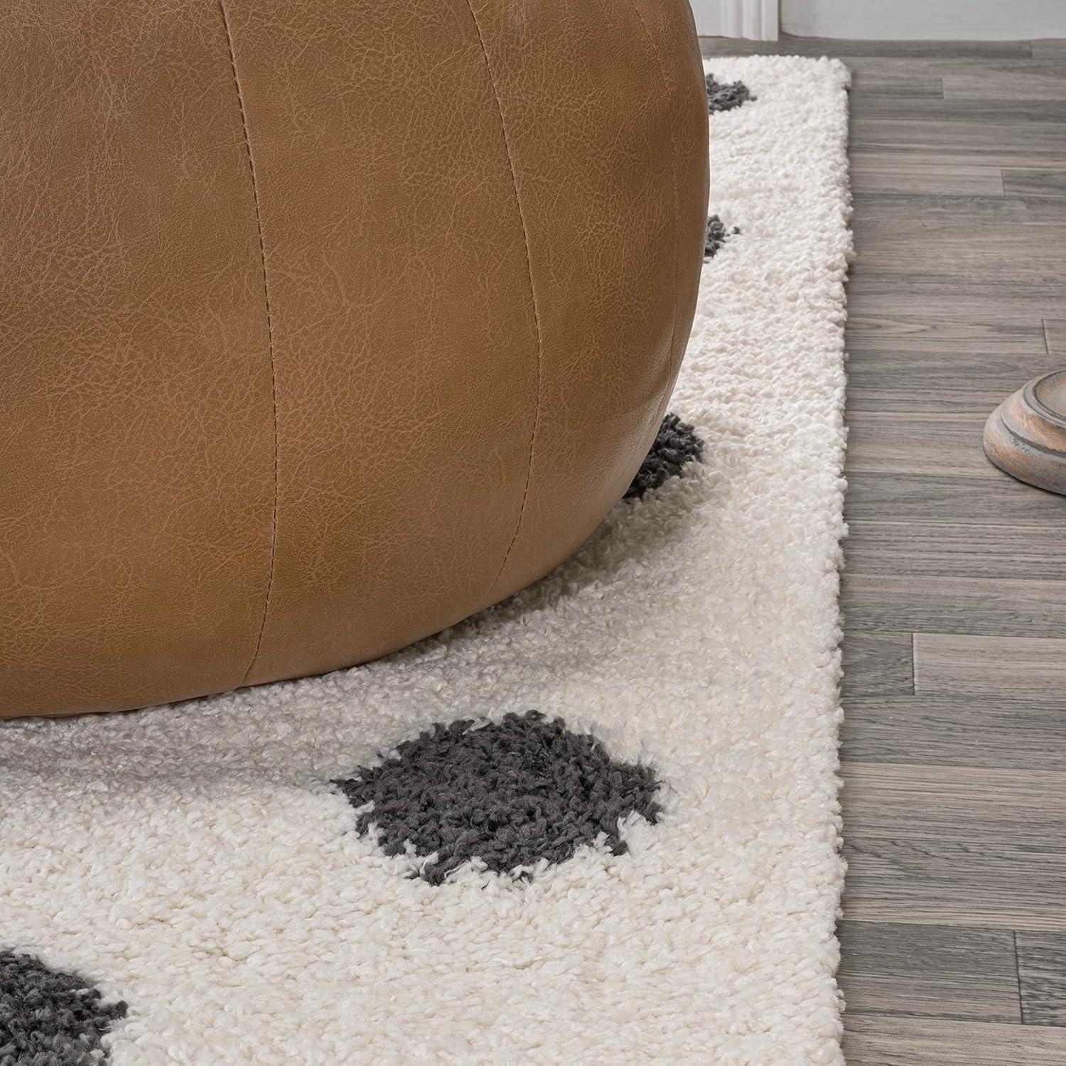image:imageJONATHAN Y Pere Charcoal Dot Shag WhiteGray Indoor Area Rug 3x5 Modern Bohemian Contemporary EasyCleaning for Living Room Bedroom Kitchen Pet Friendly NonShedding MOH411A351 x 8 Rectangular
