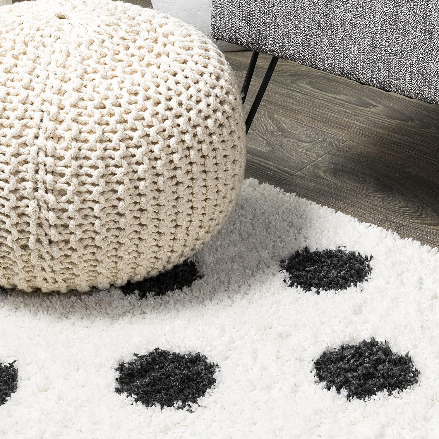 image:imageJONATHAN Y Pere Charcoal Dot Shag WhiteGray Indoor Area Rug 3x5 Modern Bohemian Contemporary EasyCleaning for Living Room Bedroom Kitchen Pet Friendly NonShedding MOH411A351 x 8 Rectangular