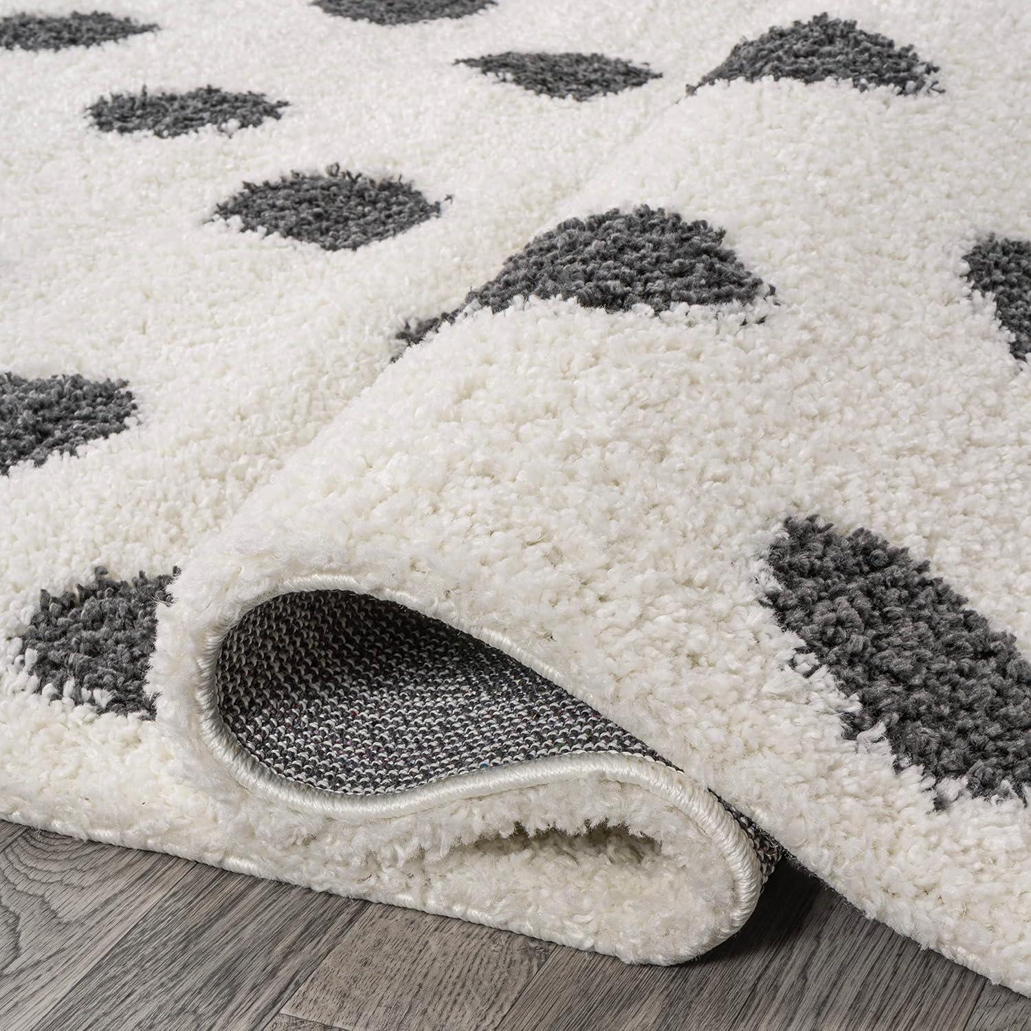image:imageJONATHAN Y Pere Charcoal Dot Shag WhiteGray Indoor Area Rug 3x5 Modern Bohemian Contemporary EasyCleaning for Living Room Bedroom Kitchen Pet Friendly NonShedding MOH411A351 x 8 Rectangular