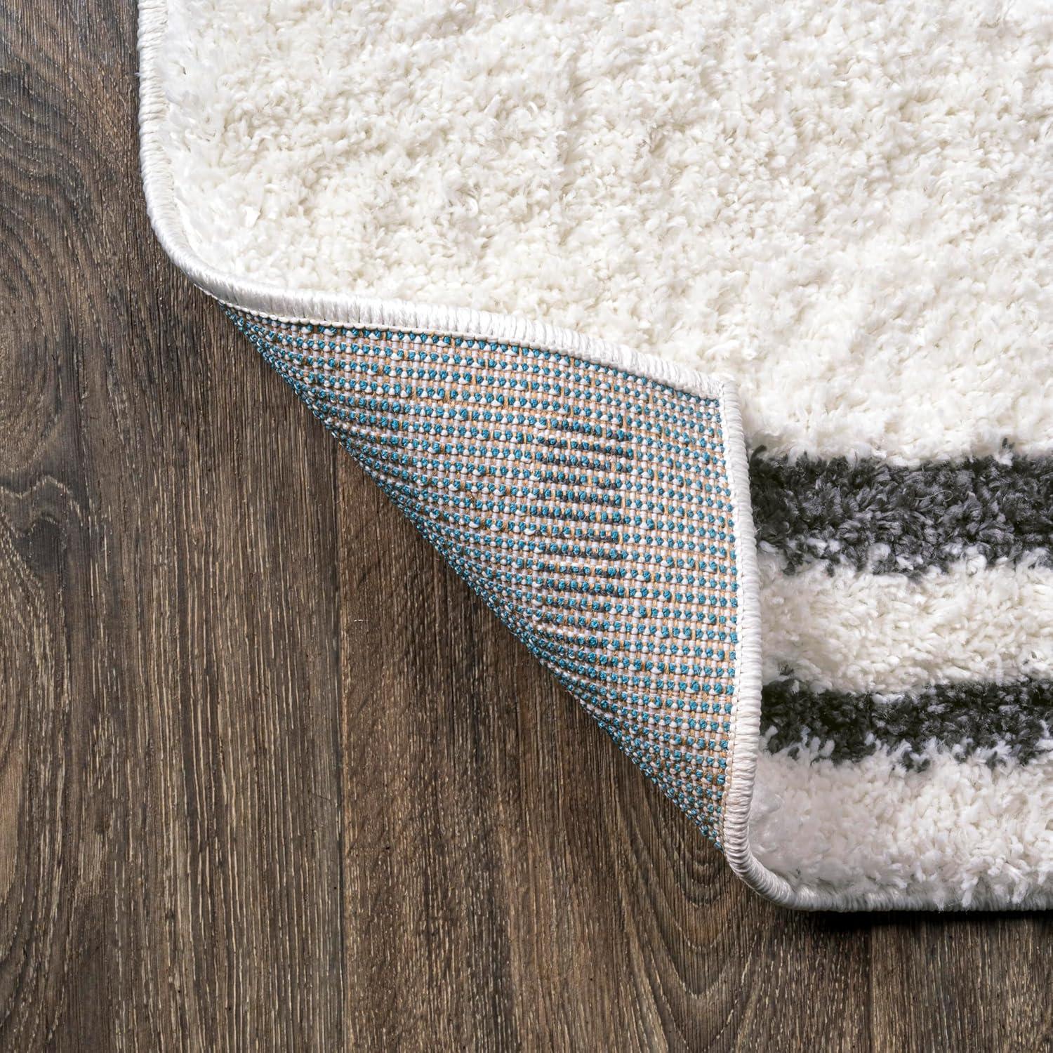 image:imageJONATHAN Y Petra Stripe Geometric Shag WhiteGray Indoor Area Rug 3x5 Bohemian Contemporary EasyCleaning for Living Room Bedroom Kitchen Pet Friendly NonShedding MOH406A351 x 8 Rectangular